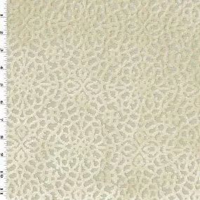 1 3/4 YD PC--Bisque Beige Pile Velvet Floral Motif Home Decorating Fabric