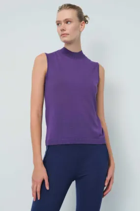 100% Wool Lilac Half Turtleneck Knitwear Undershirt