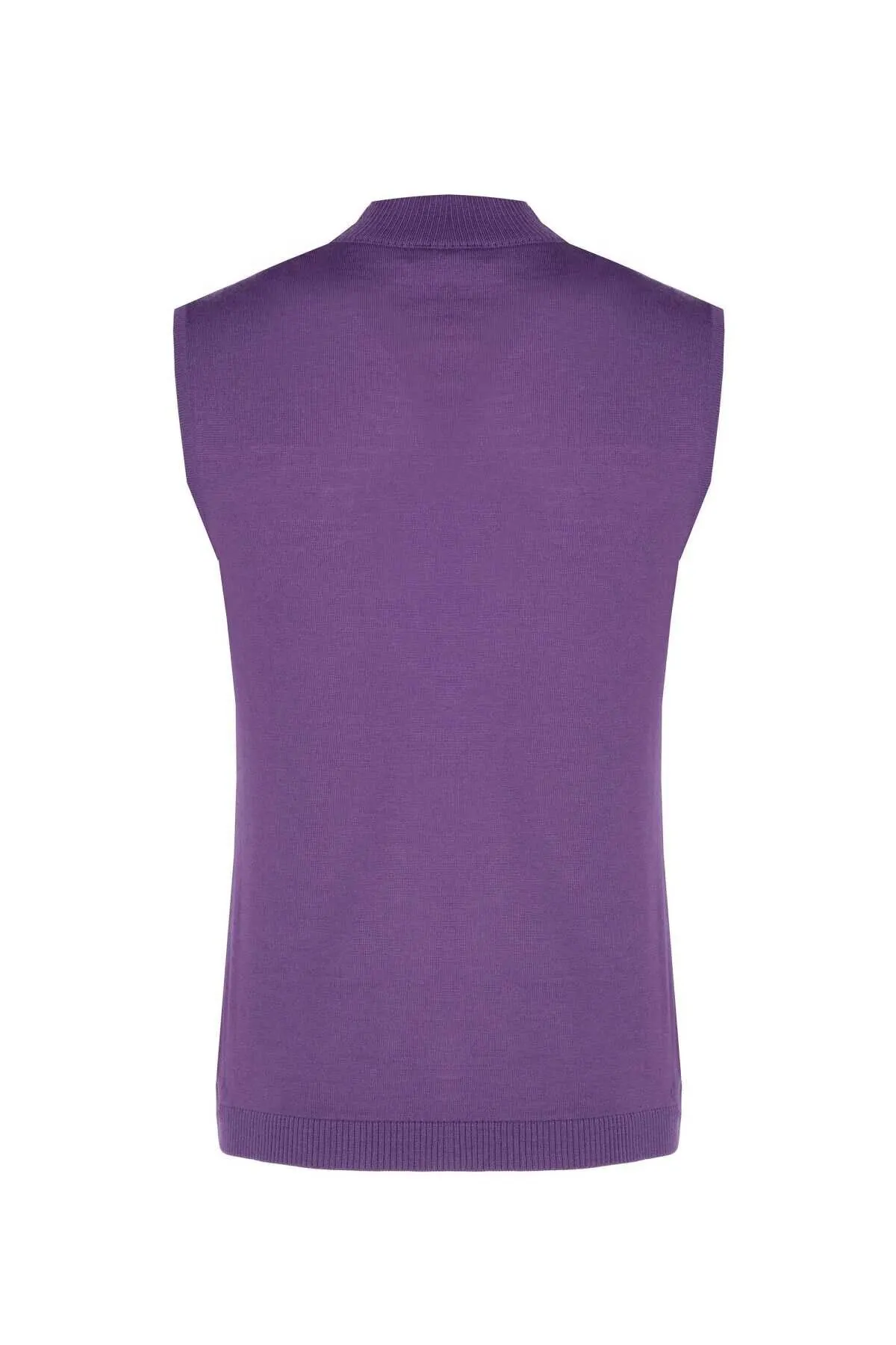 100% Wool Lilac Half Turtleneck Knitwear Undershirt