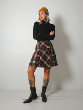 1960's Stewart Plaid Wool Skirt