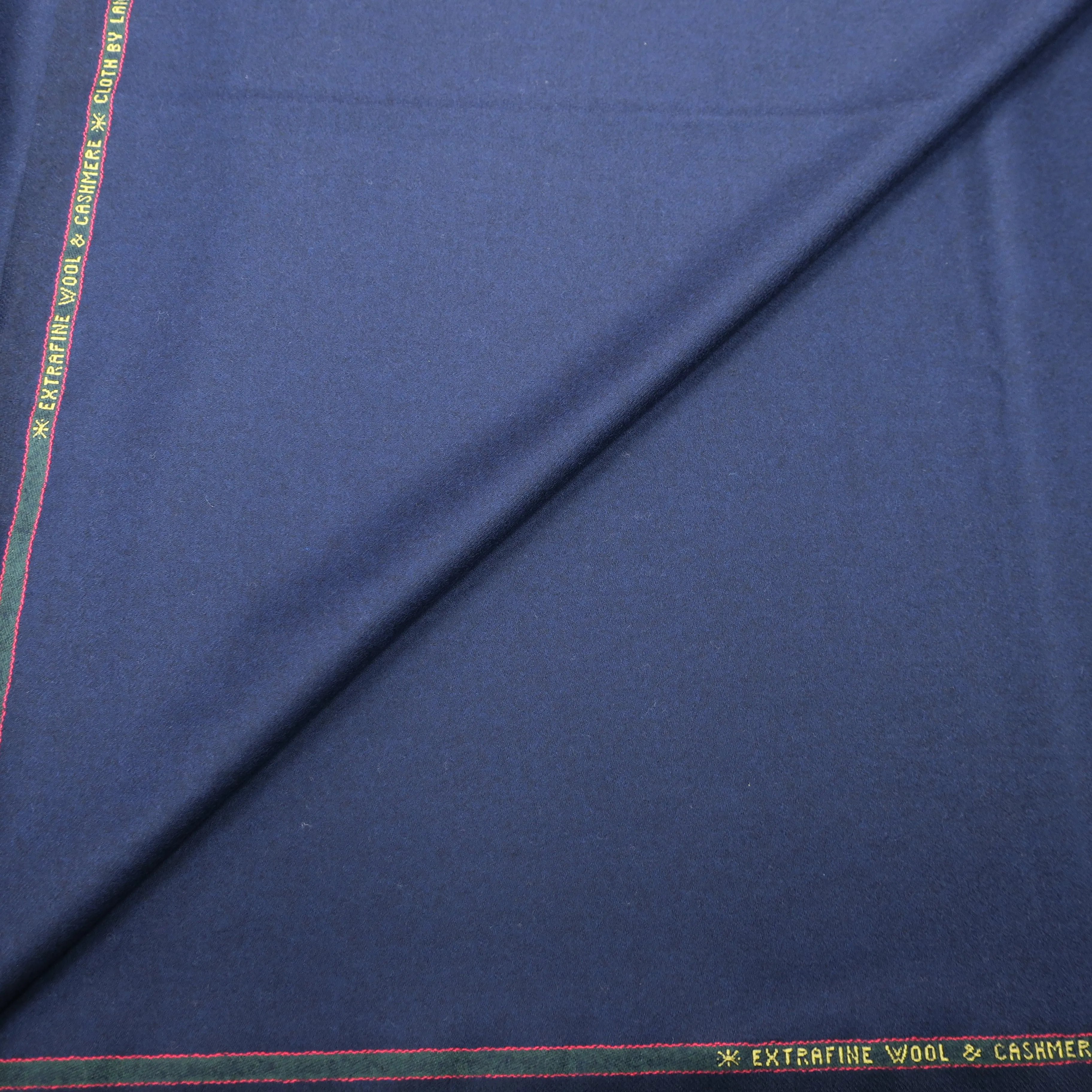 3.50 YDS Congress Blue Solid Wool and Cashmere Loro Piana Fabric