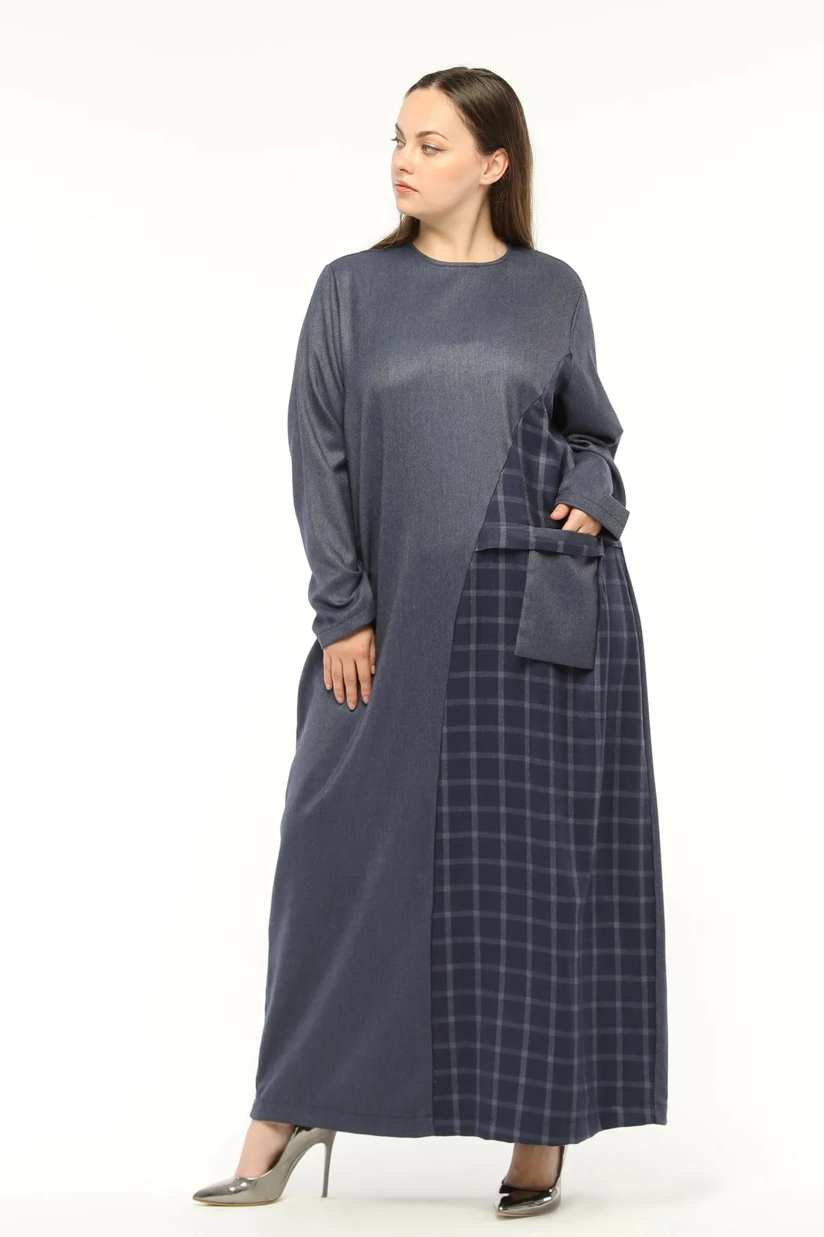 A&W  Plus Size Dress Blue