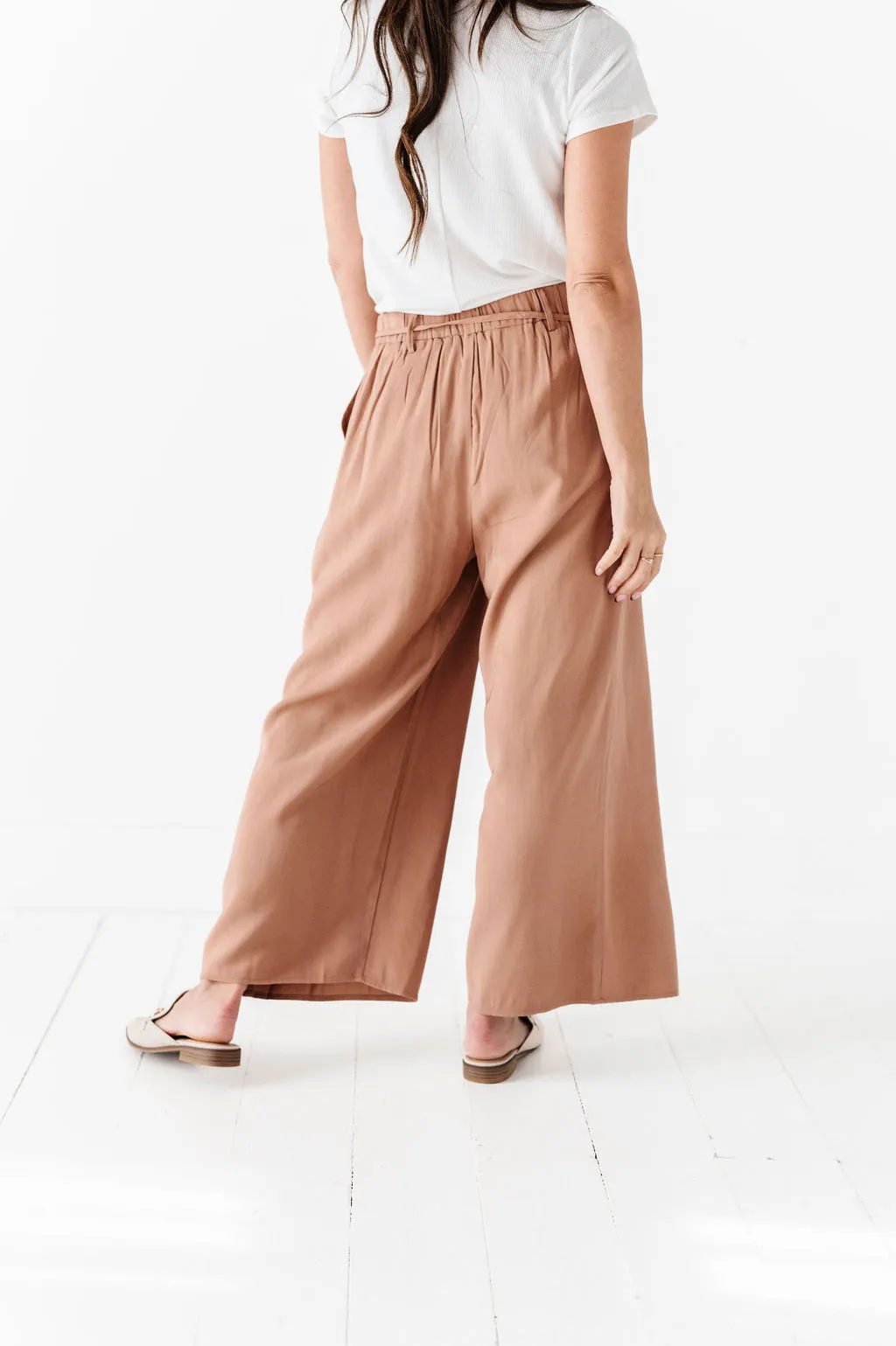 Anniston Wide Leg Pants in Camel