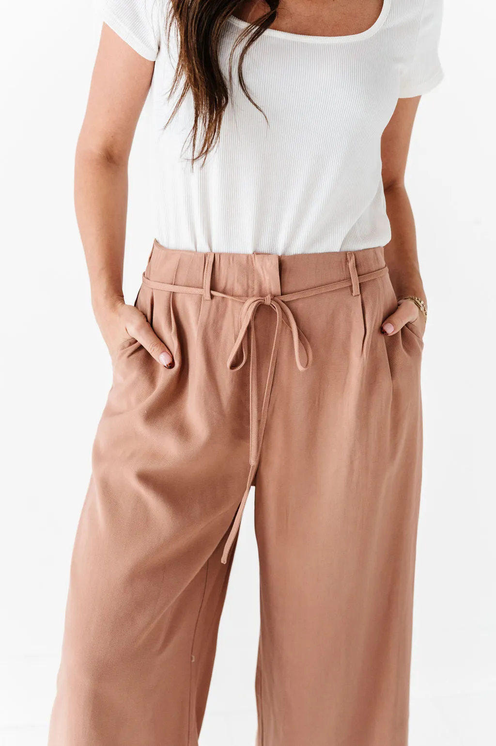 Anniston Wide Leg Pants in Camel