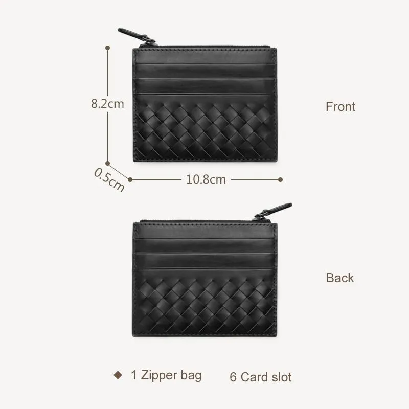 Antonio Sheepskin Leather Zipped Card Holder RFID