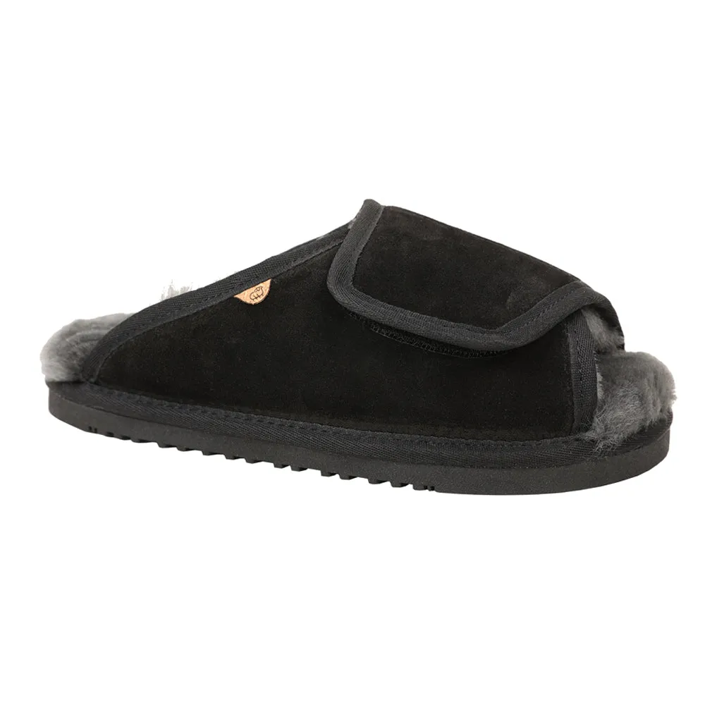 APMA Open Toe Wide Slide Slippers