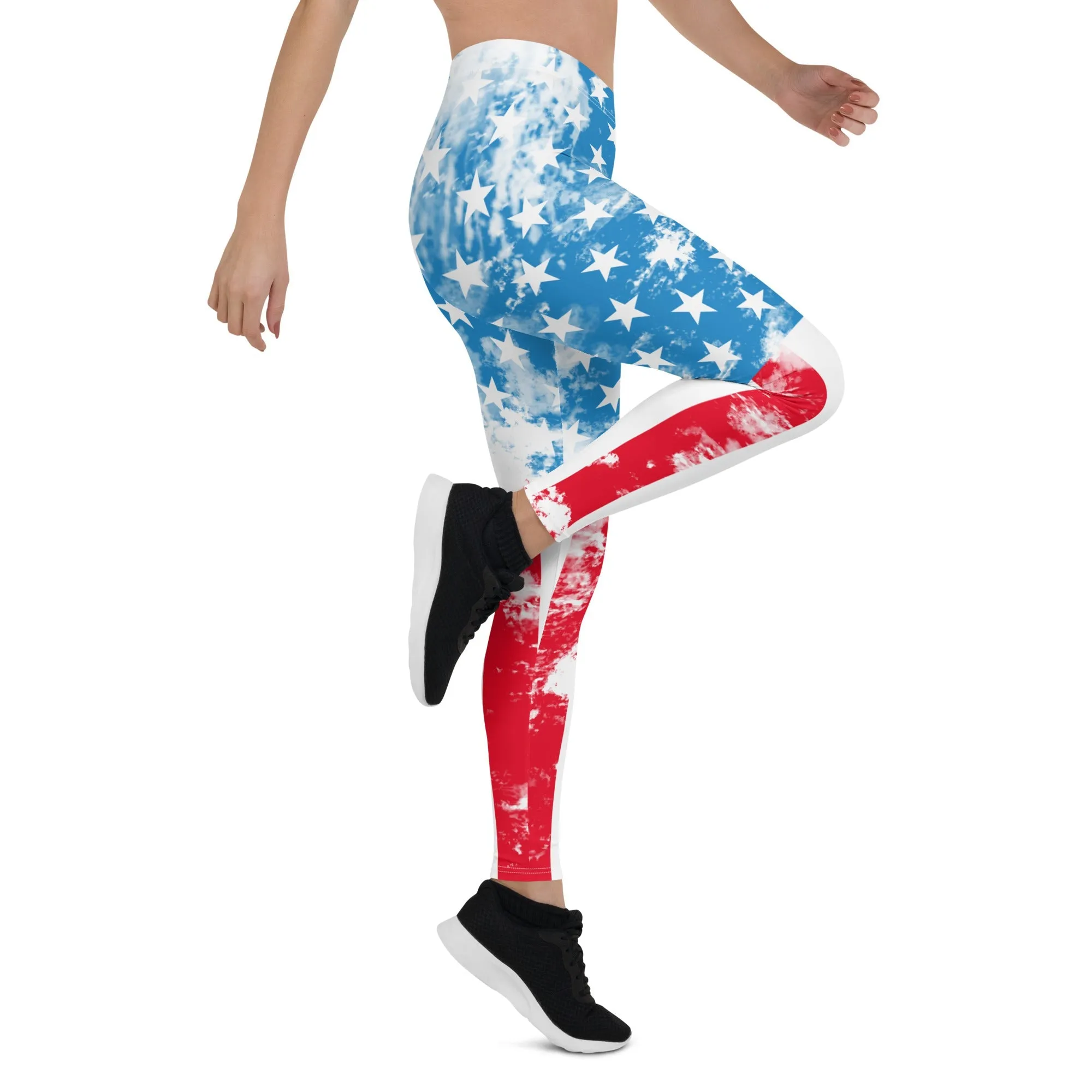 Artsy American Flag Leggings