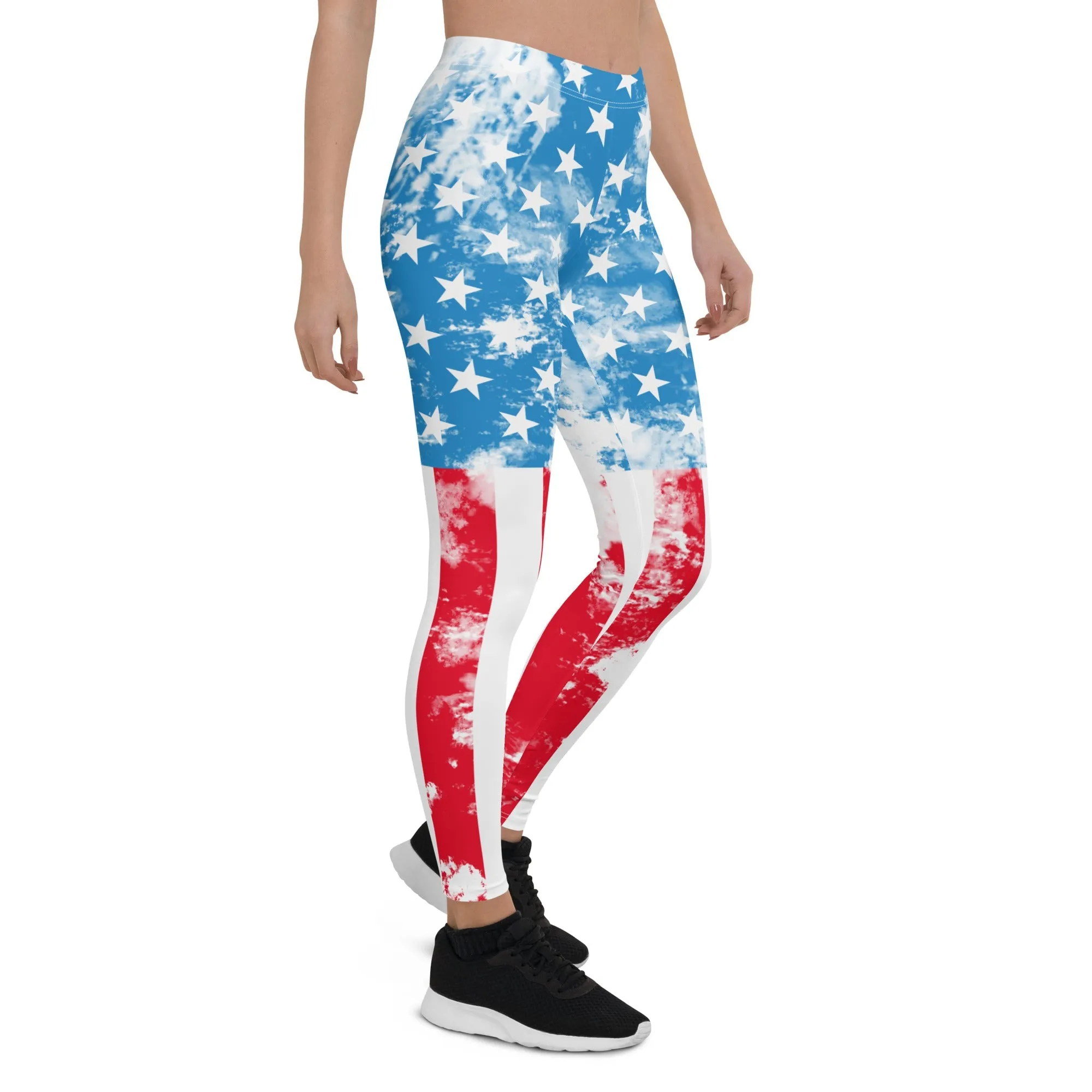 Artsy American Flag Leggings