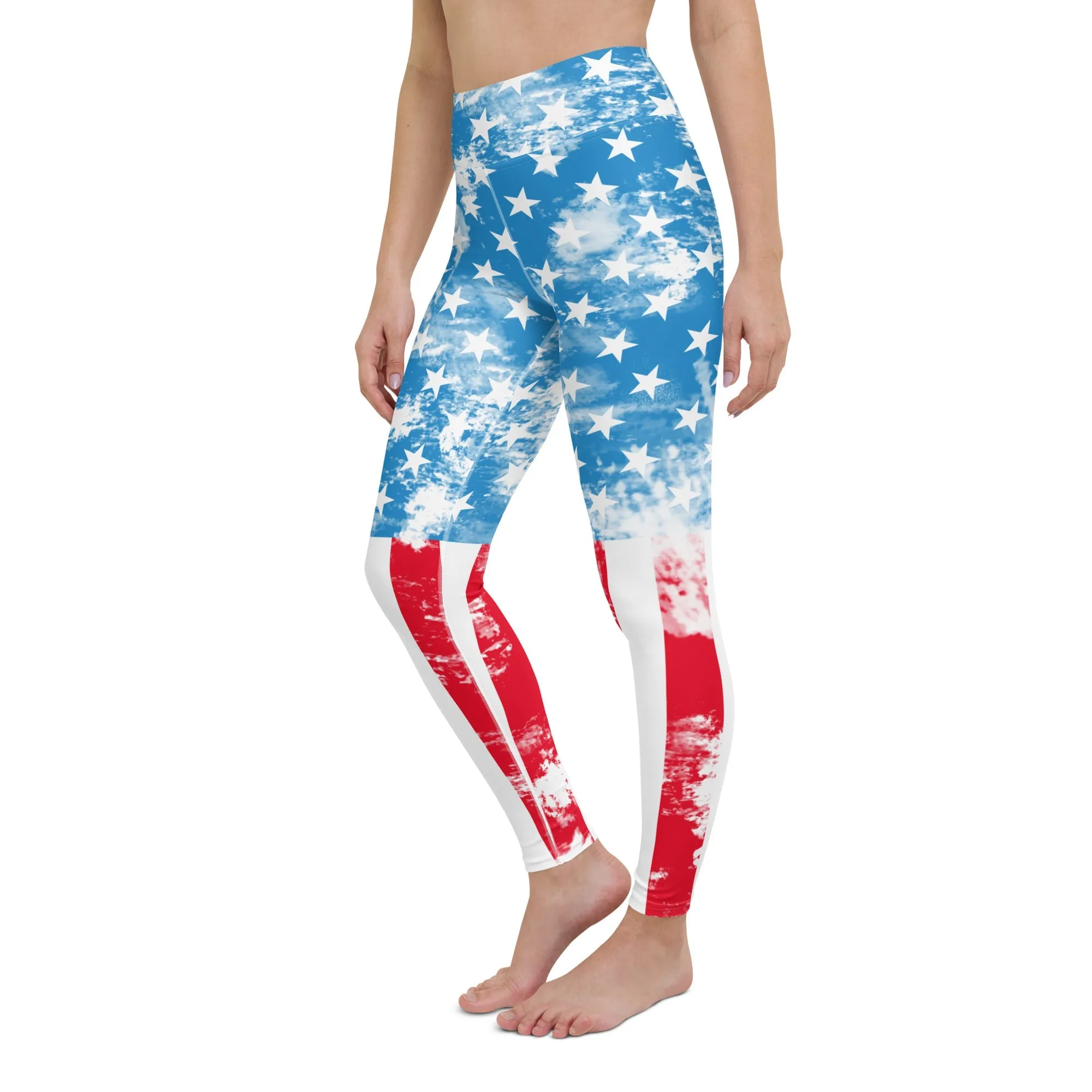 Artsy American Flag Yoga Leggings