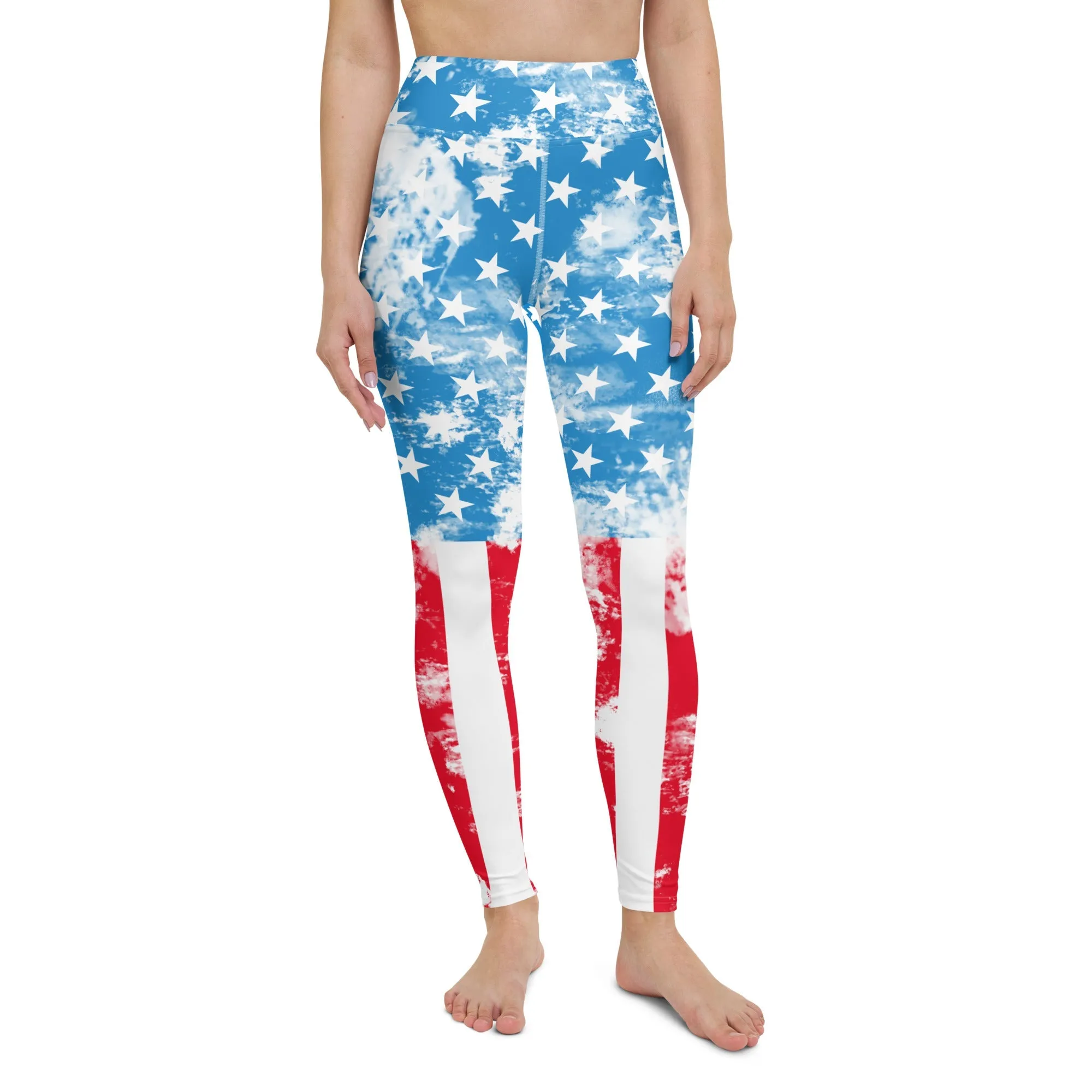 Artsy American Flag Yoga Leggings