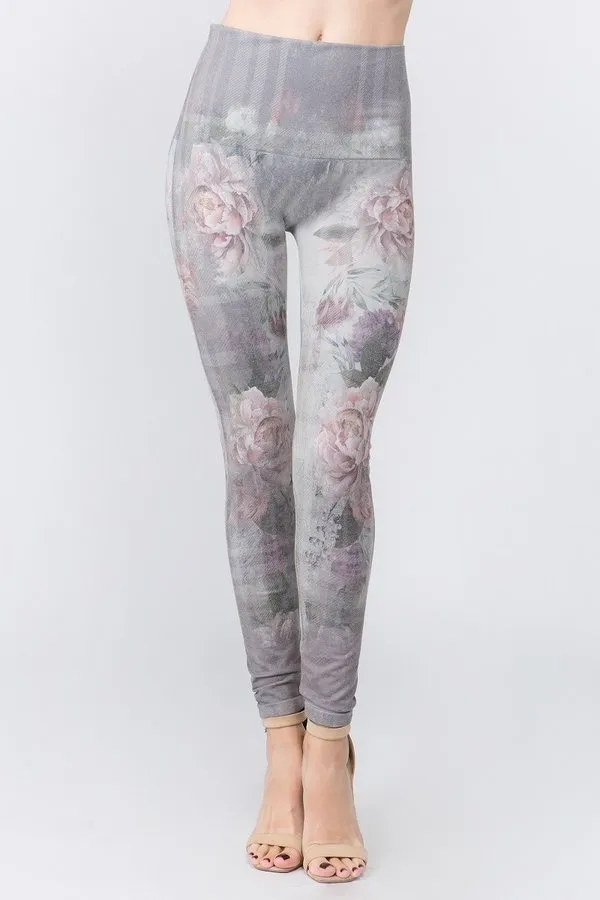 B4437F High Waist Full Length Parisienne Garden Leggings