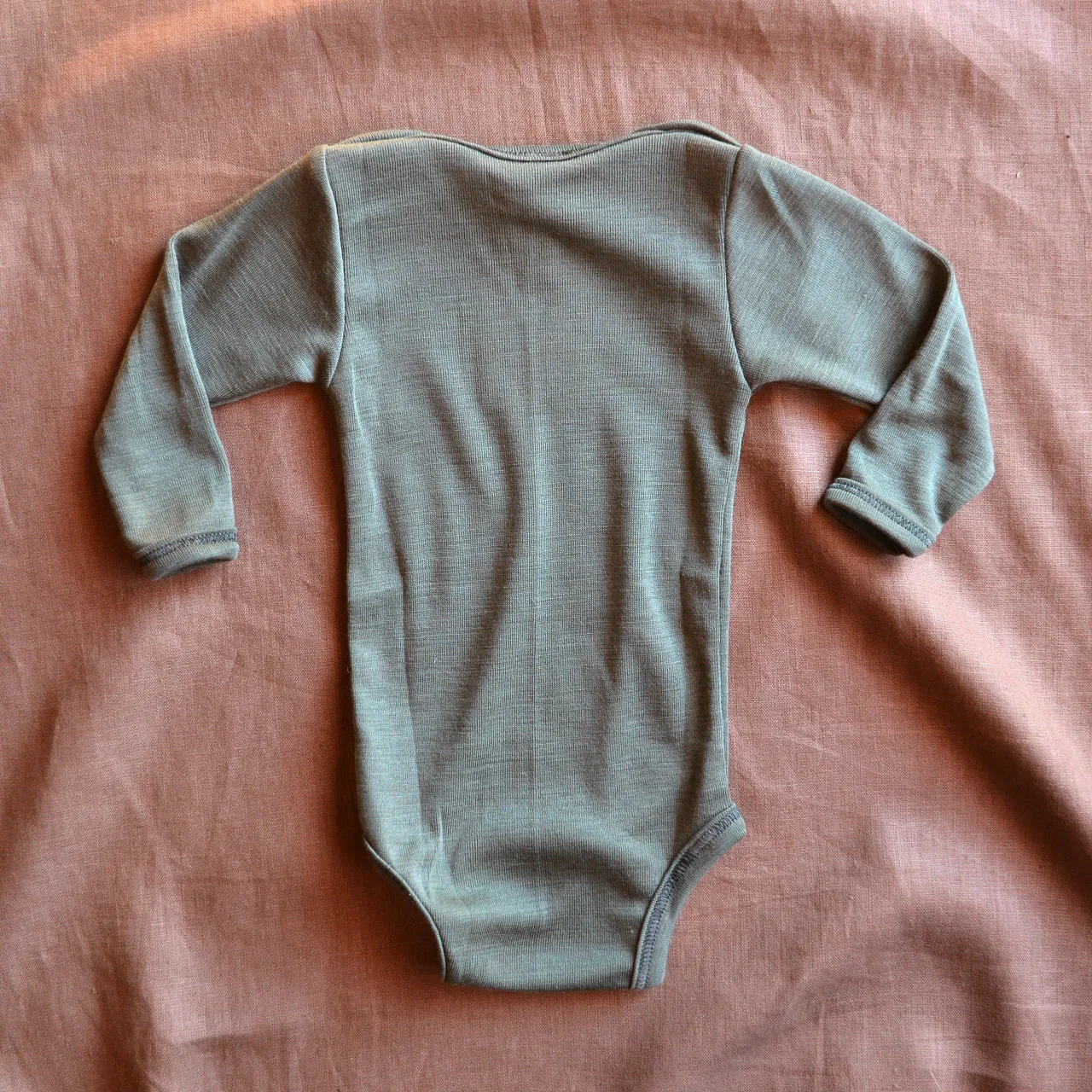 Baby Bodysuit Long Sleeve Organic Wool/Silk (0-3yrs)