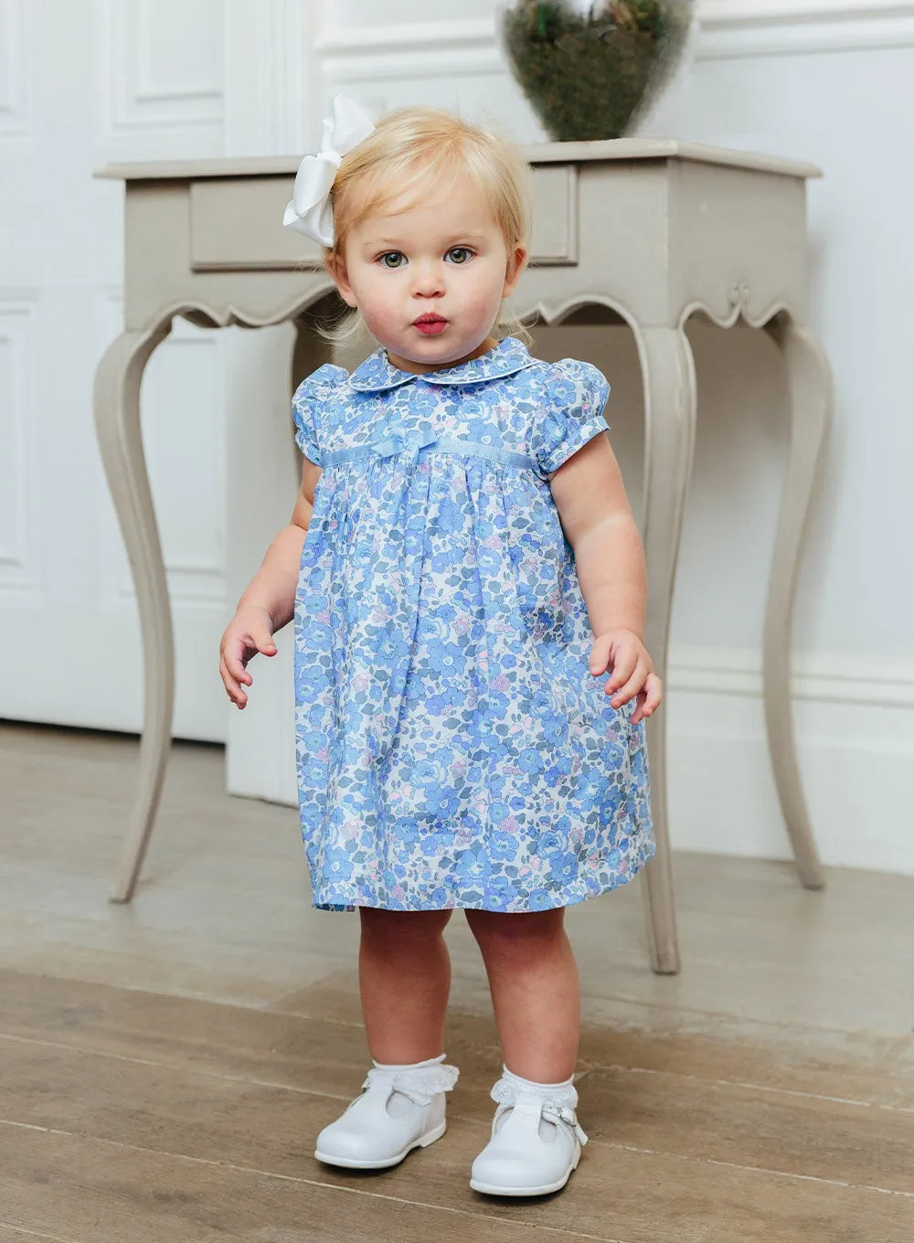 Baby Dress in Blue Betsy