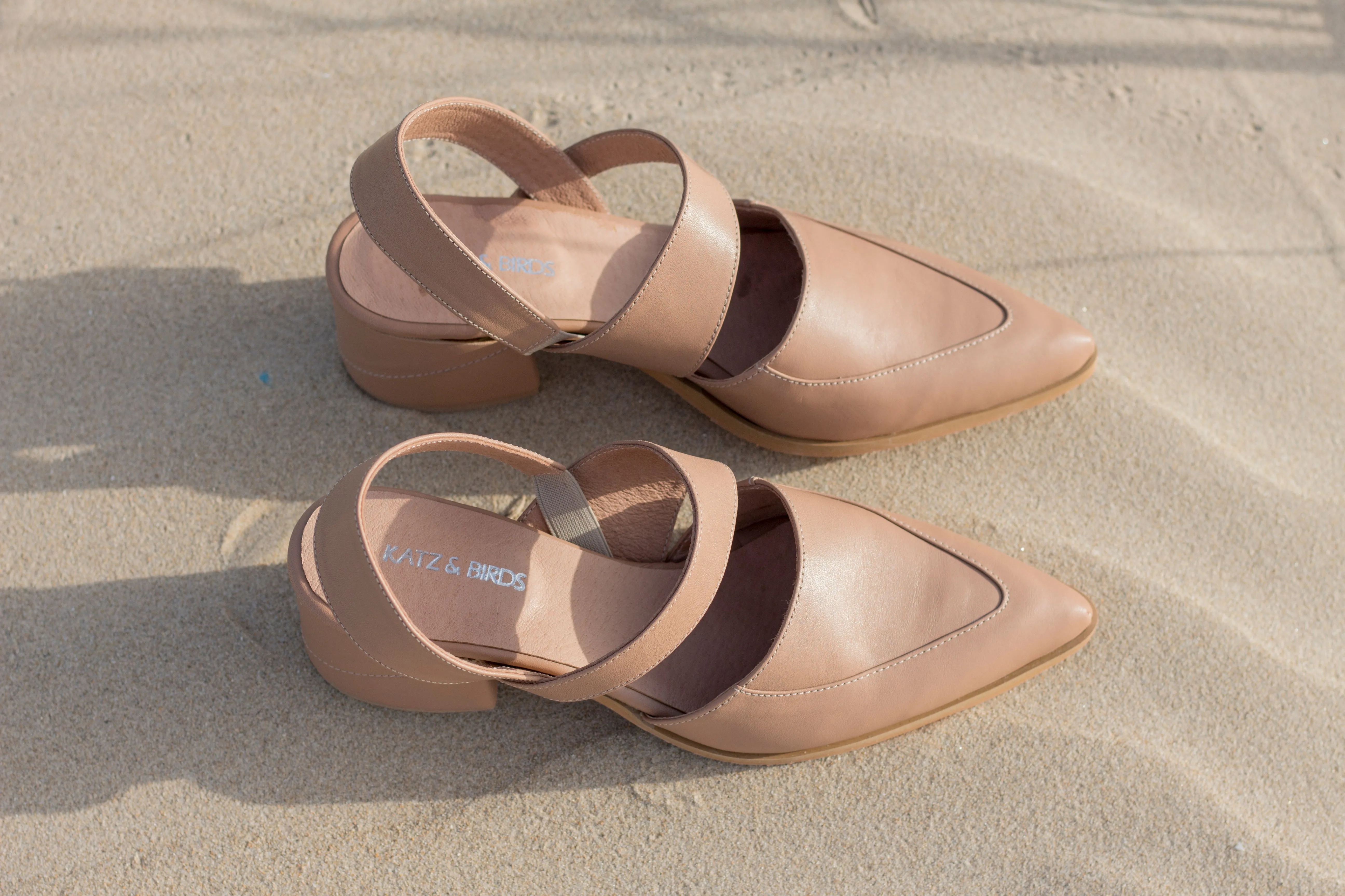 Bermuda -  Nude Leather Sandals