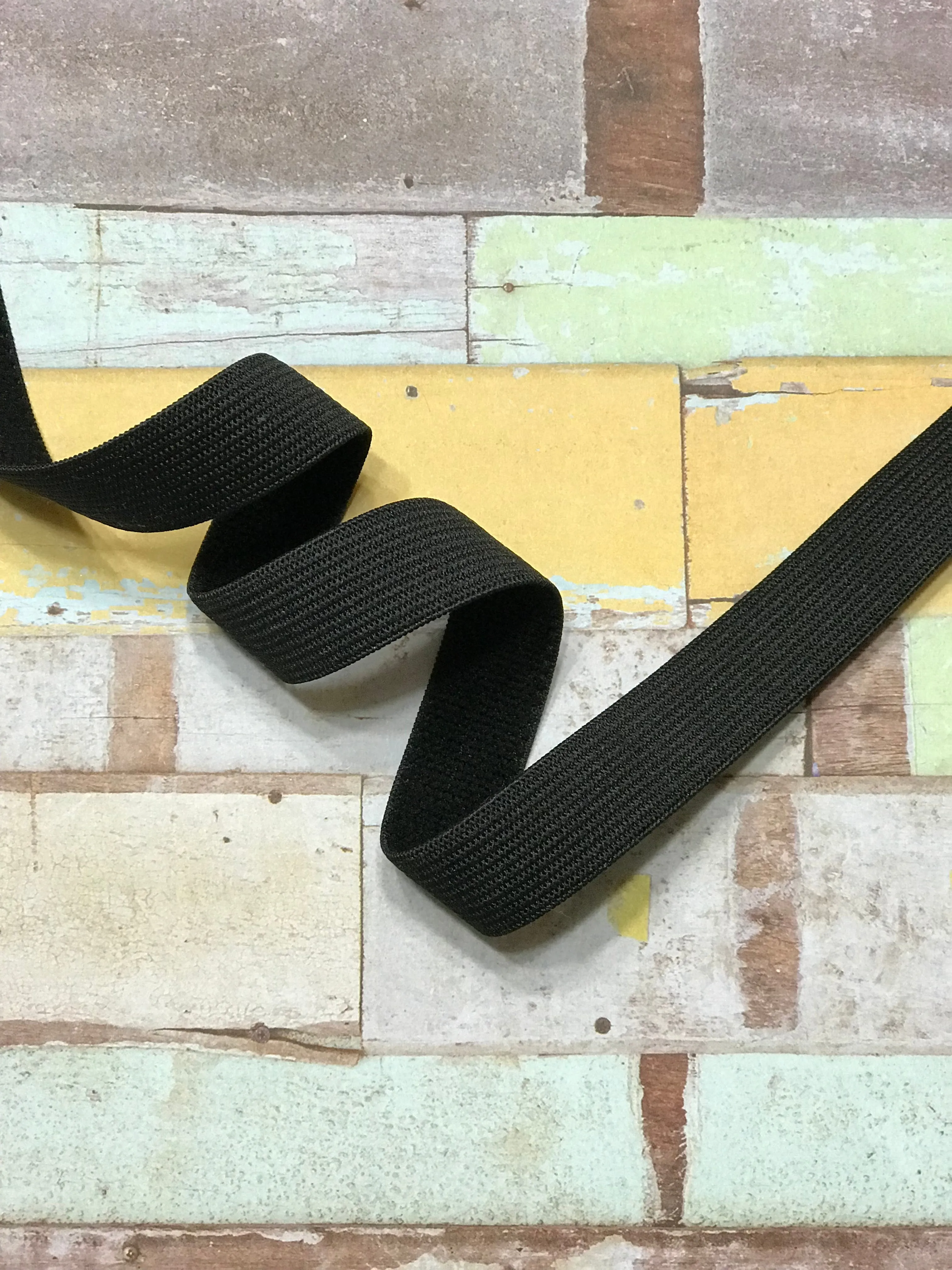 Black 3/4" Plush Elastic