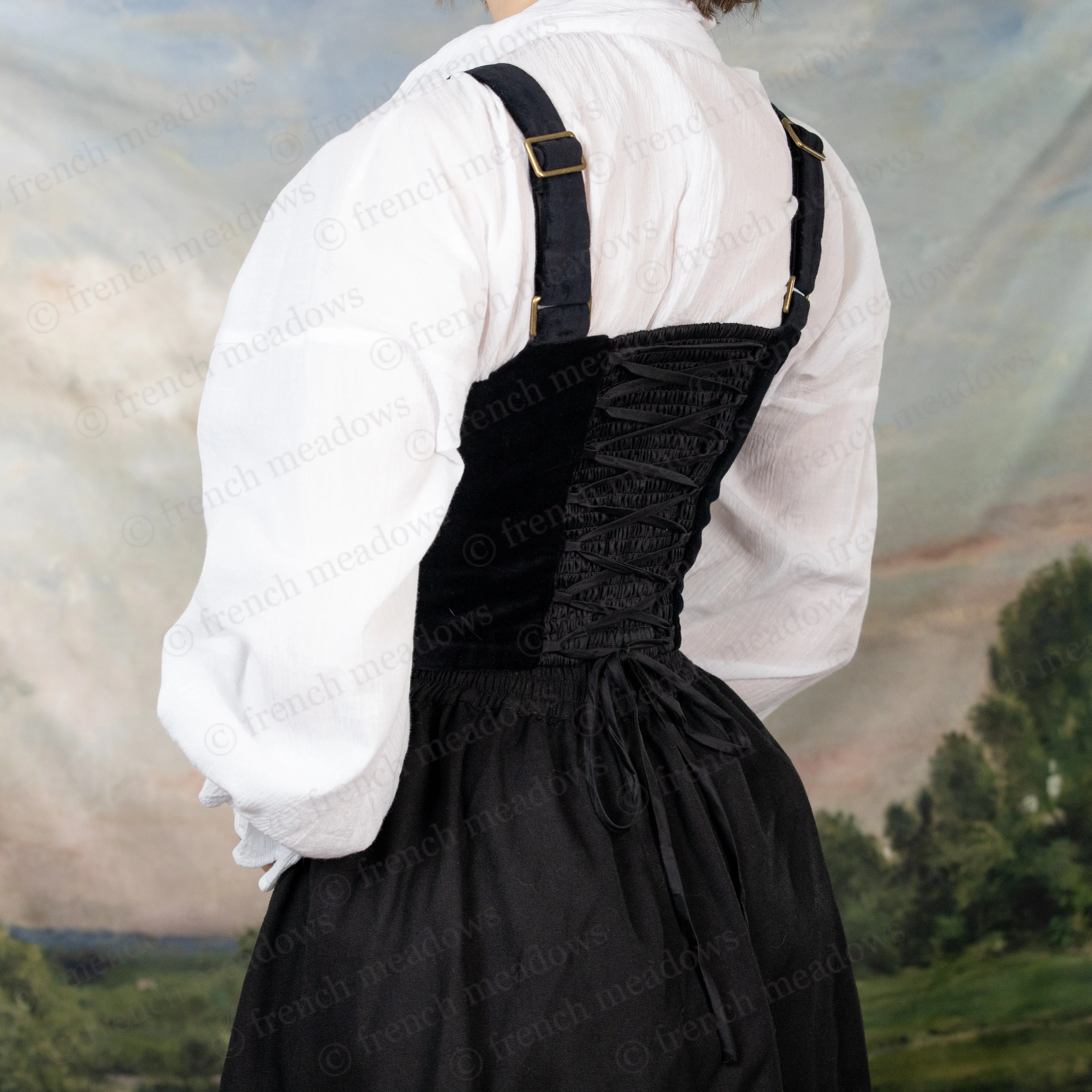 Black Velvet Dirndl Top