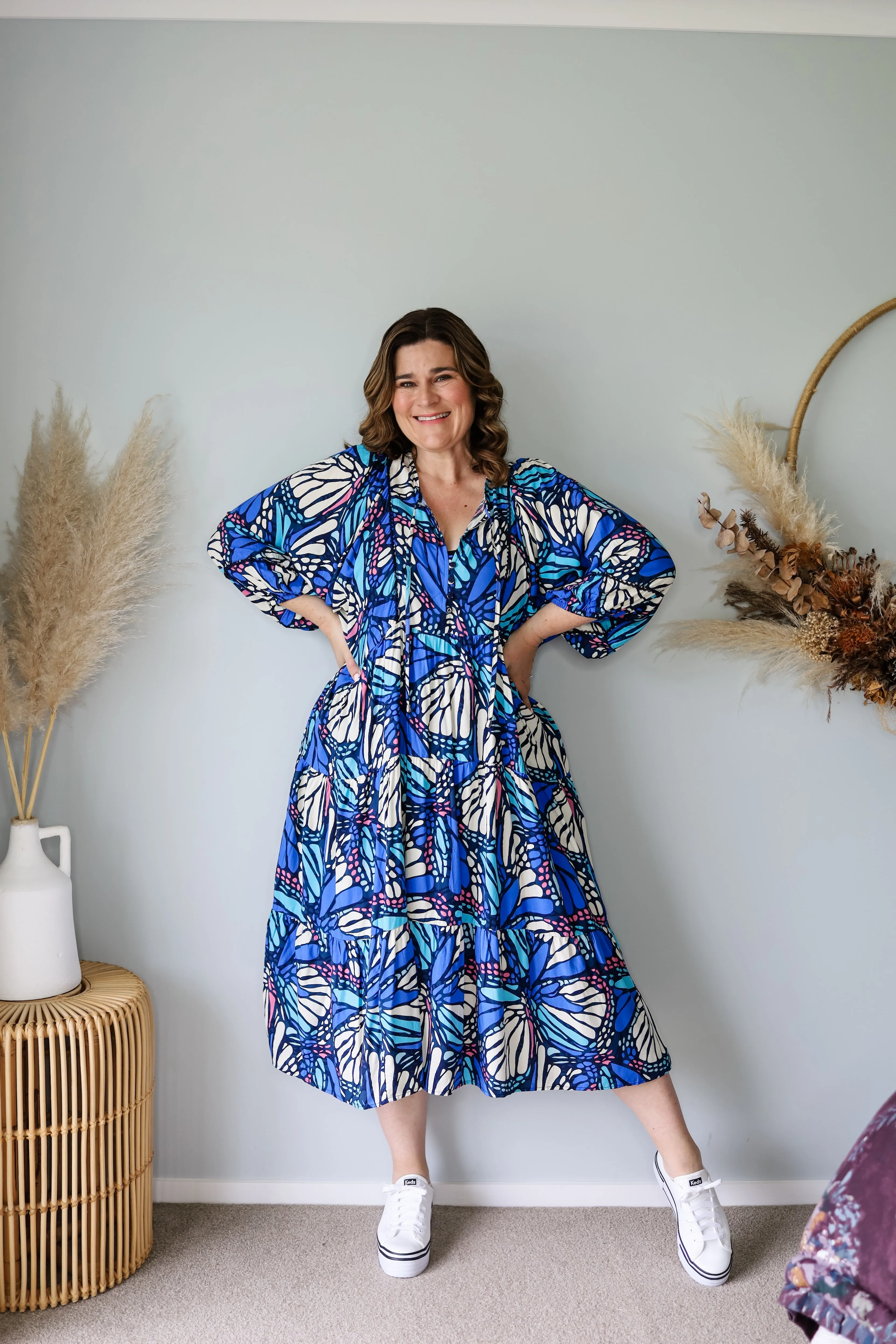 Boho Australia Athalia Midi Dress Blue