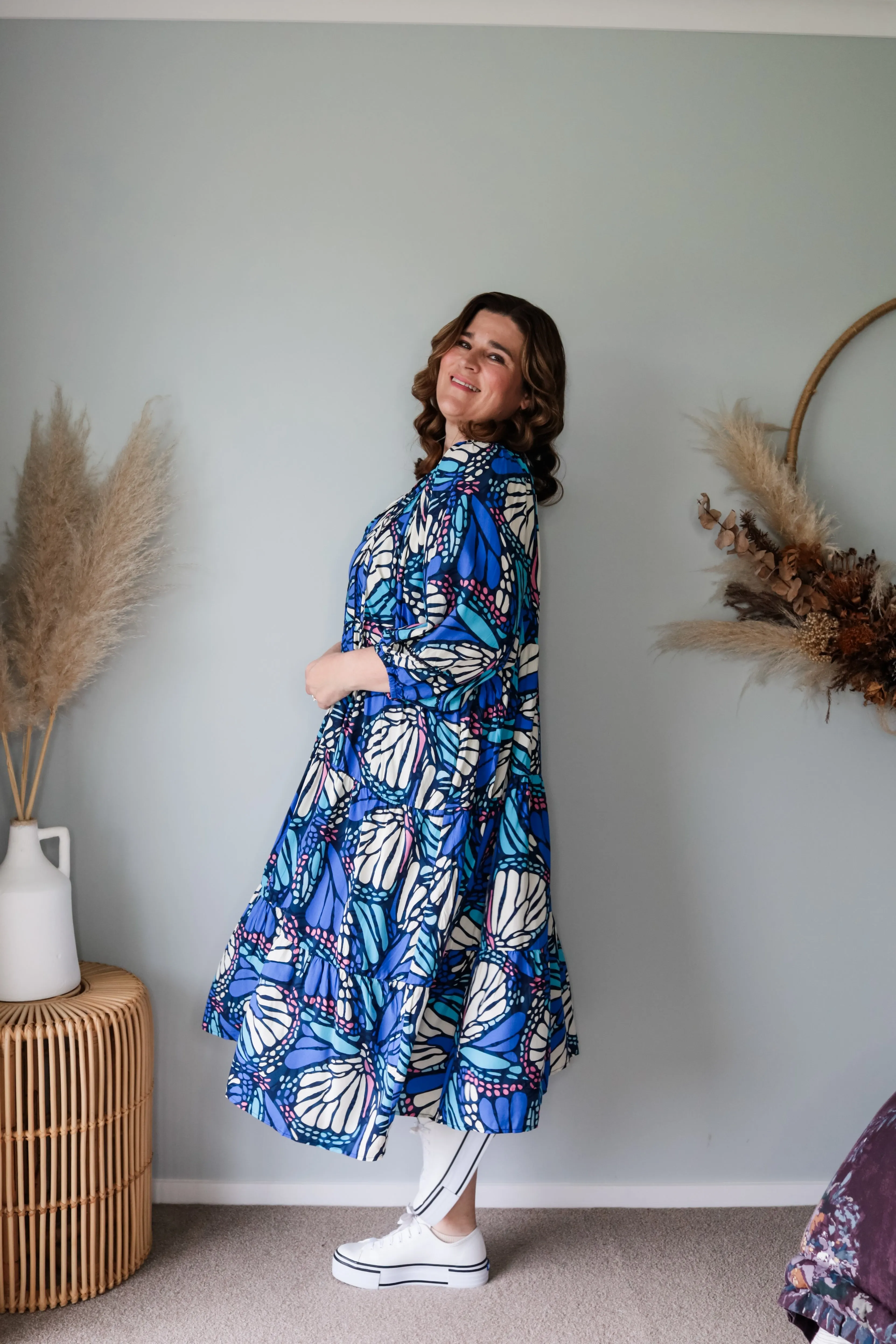 Boho Australia Athalia Midi Dress Blue