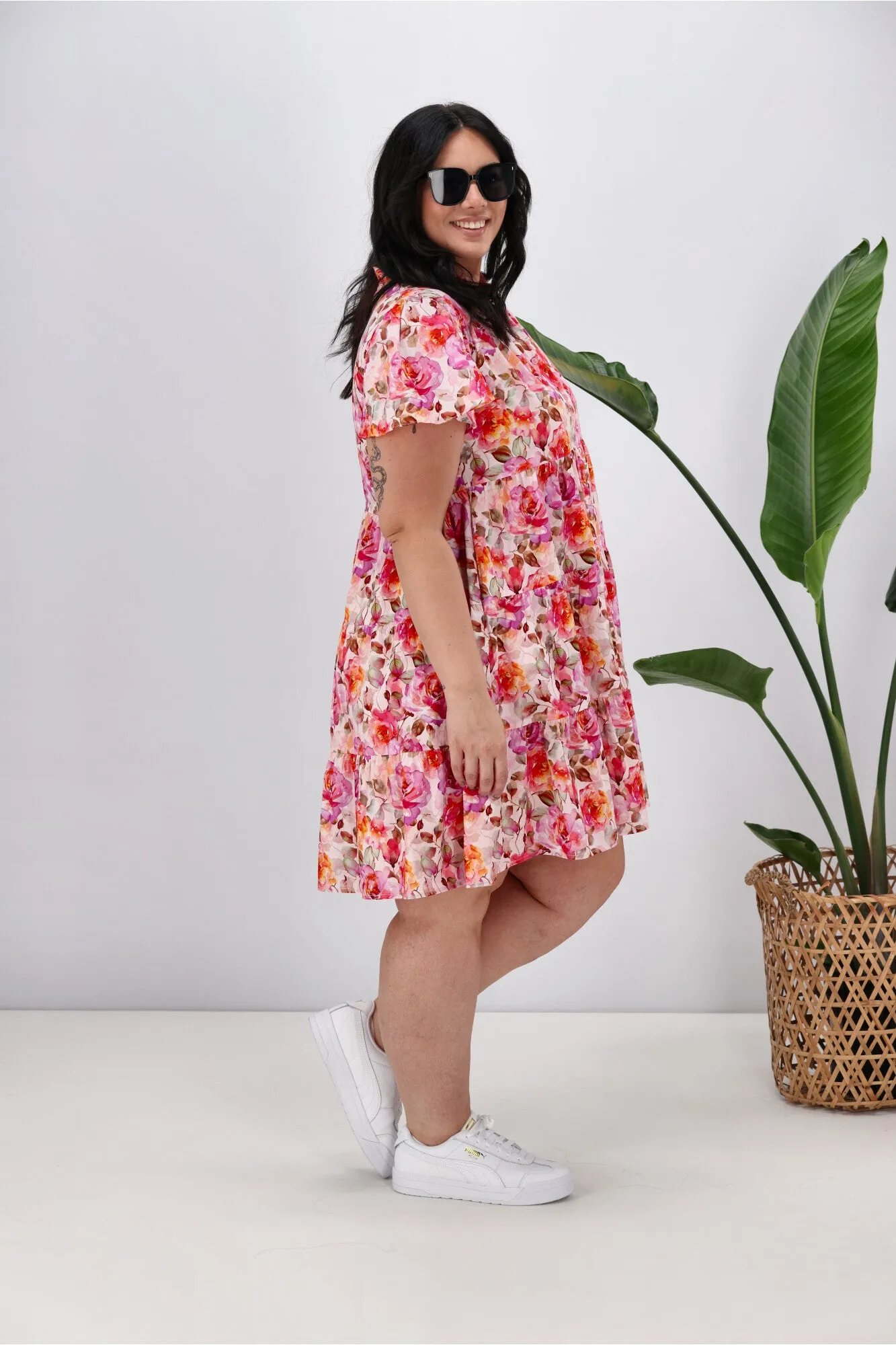 Boho Australia Bertie Dress Pink Floral