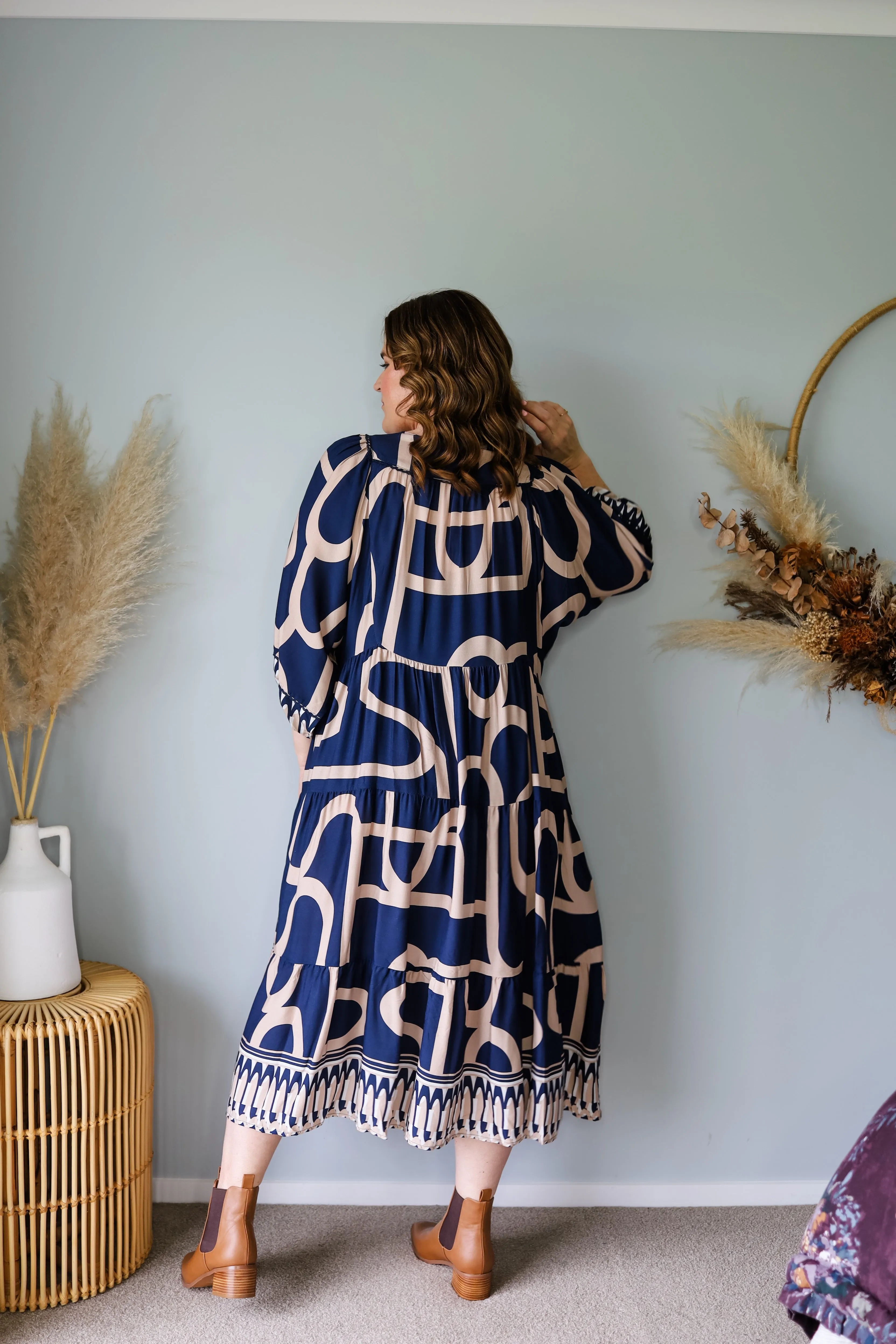 Boho Australia Juliet Dress Navy