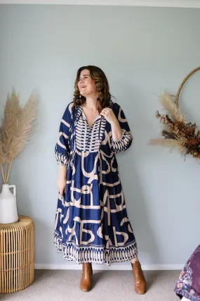 Boho Australia Juliet Dress Navy