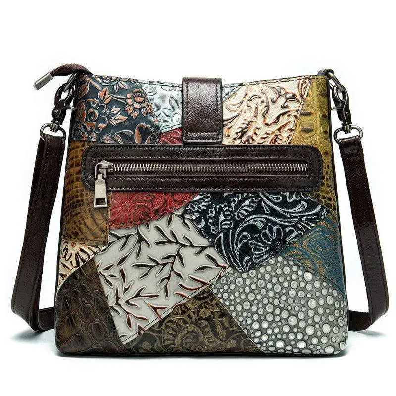 Boho Ethnic Style Genuine Leather Crossbody Bags