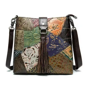 Boho Ethnic Style Genuine Leather Crossbody Bags