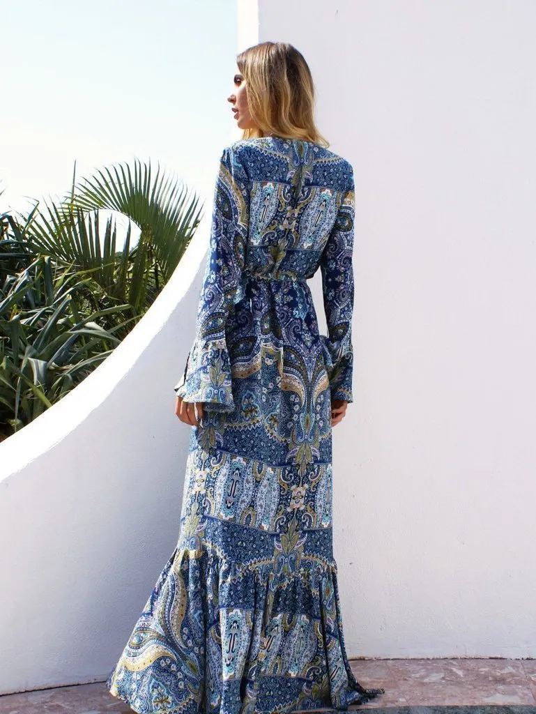 Breezeway Patchwork Tiered Boho Maxi Dress - FINAL SALE