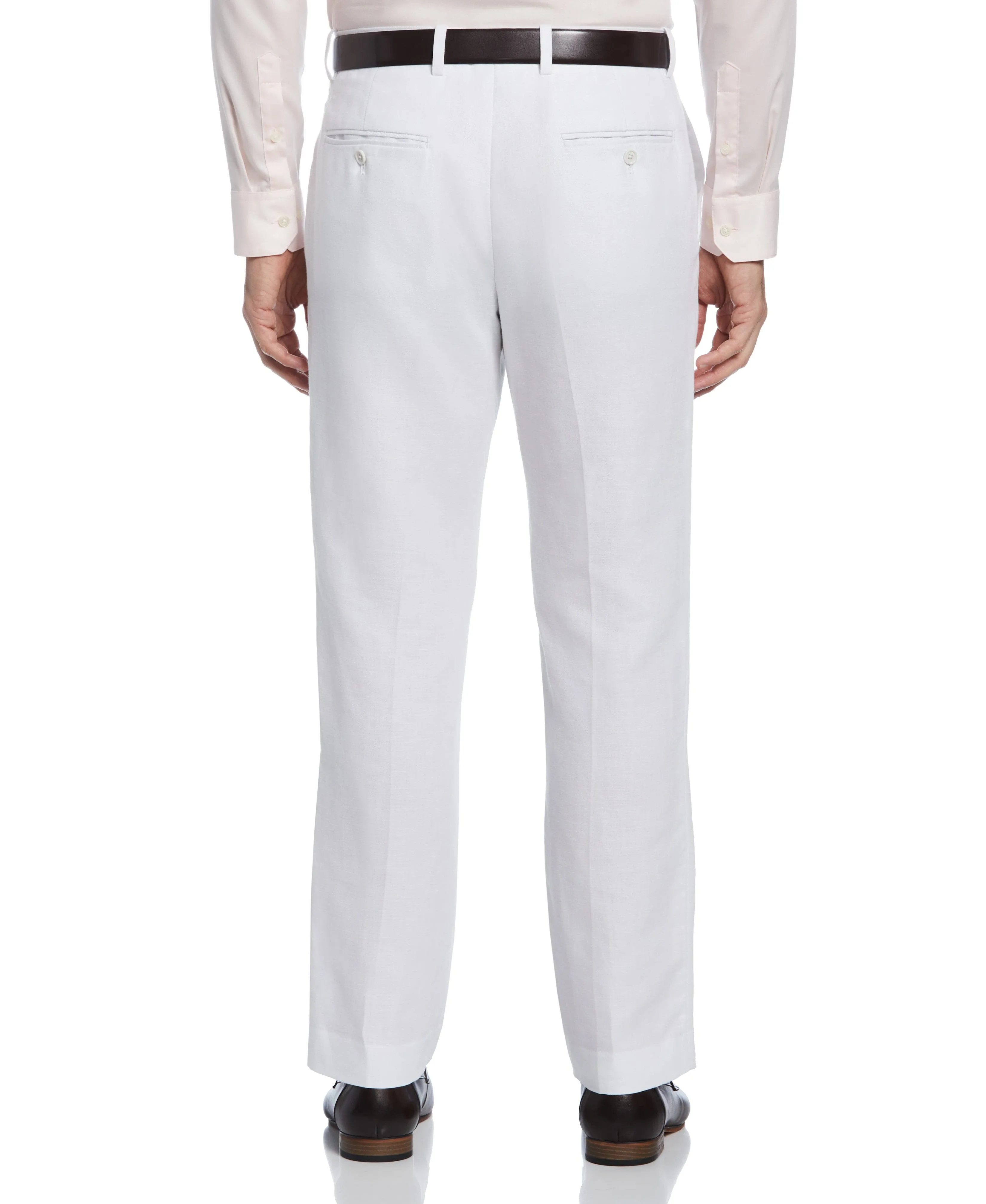 Bright White Linen Suit Pant