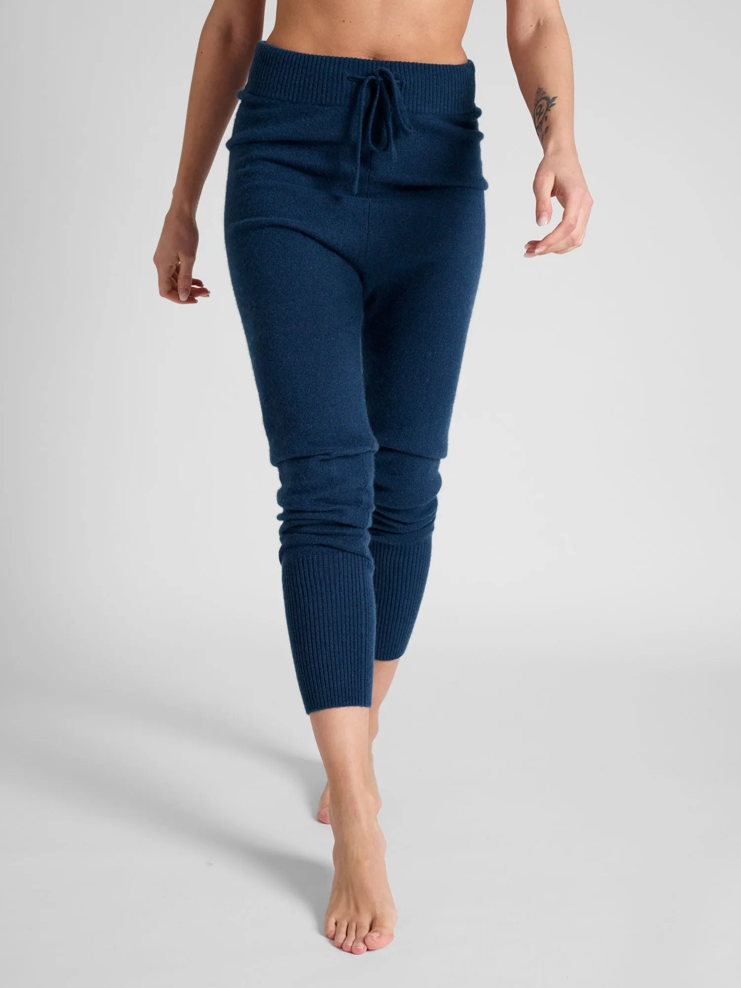 Cashmere "Chill pants" - mountain blue