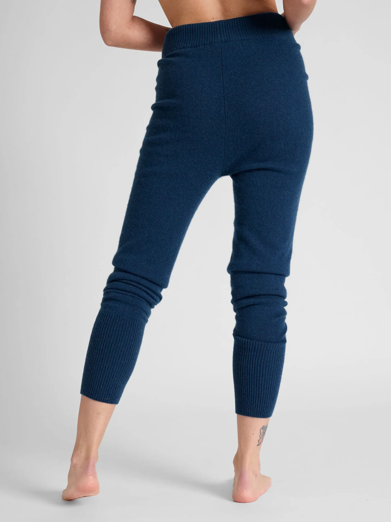 Cashmere "Chill pants" - mountain blue