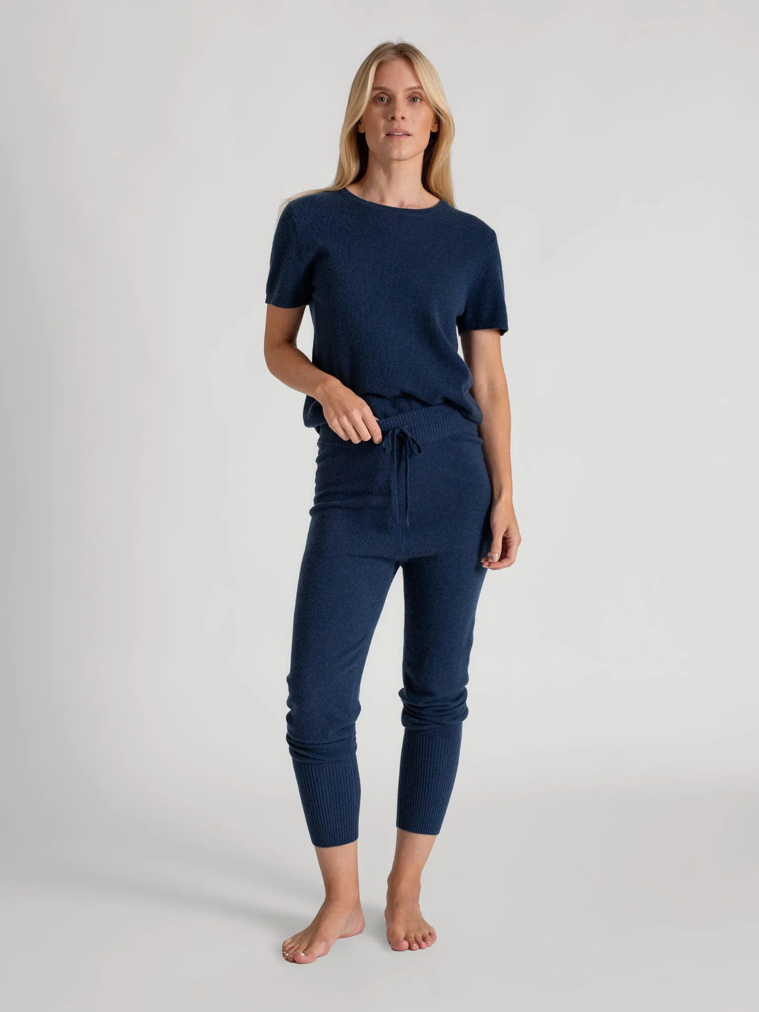 Cashmere "Chill pants" - mountain blue