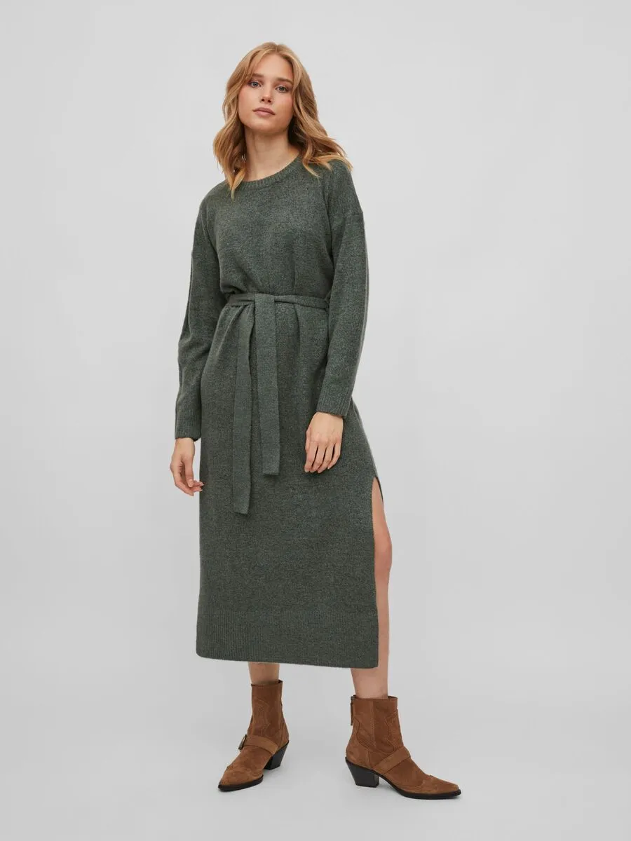 Cilia Long Knit Dress (Laurel Wreath)