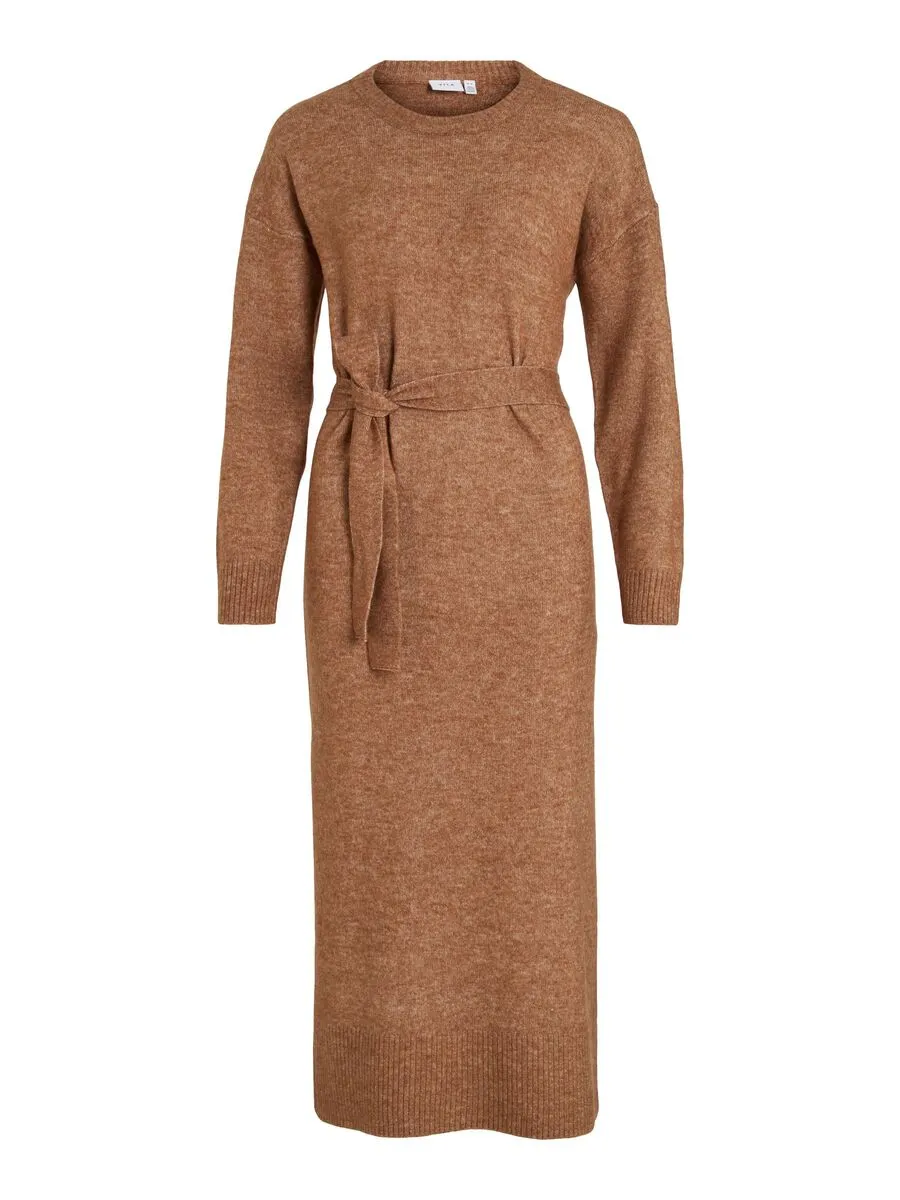 Cilia Long Knit Dress (Toasted Coconut)