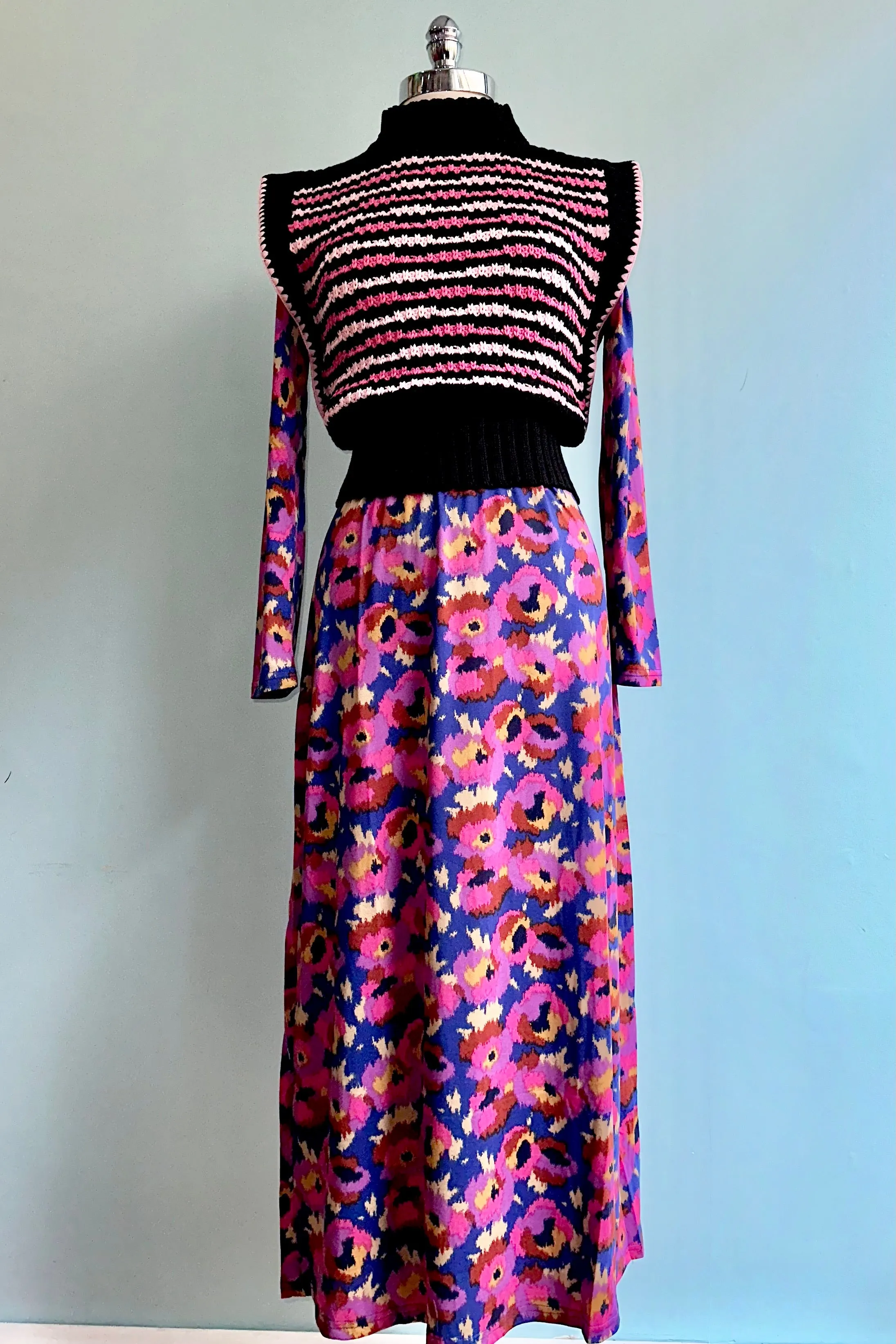 Colorful Midi Knit Dress by Compania Fantastica