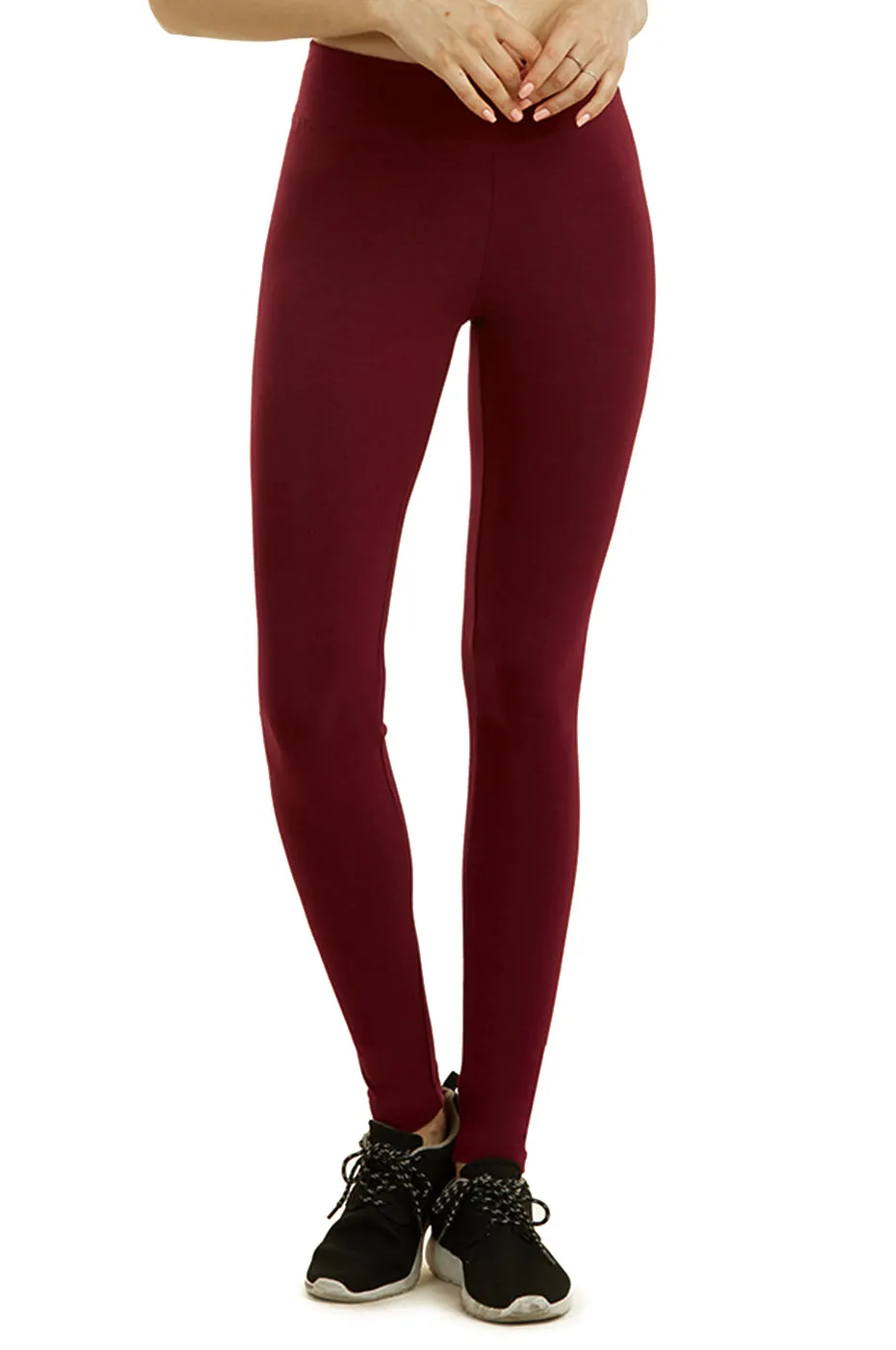 COTTONBELL LADIES COTTON LEGGINGS (WP4000C_BURG)