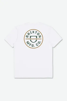 Crest II S/S Standard Tee - White/Pine Needle/Golden Brown