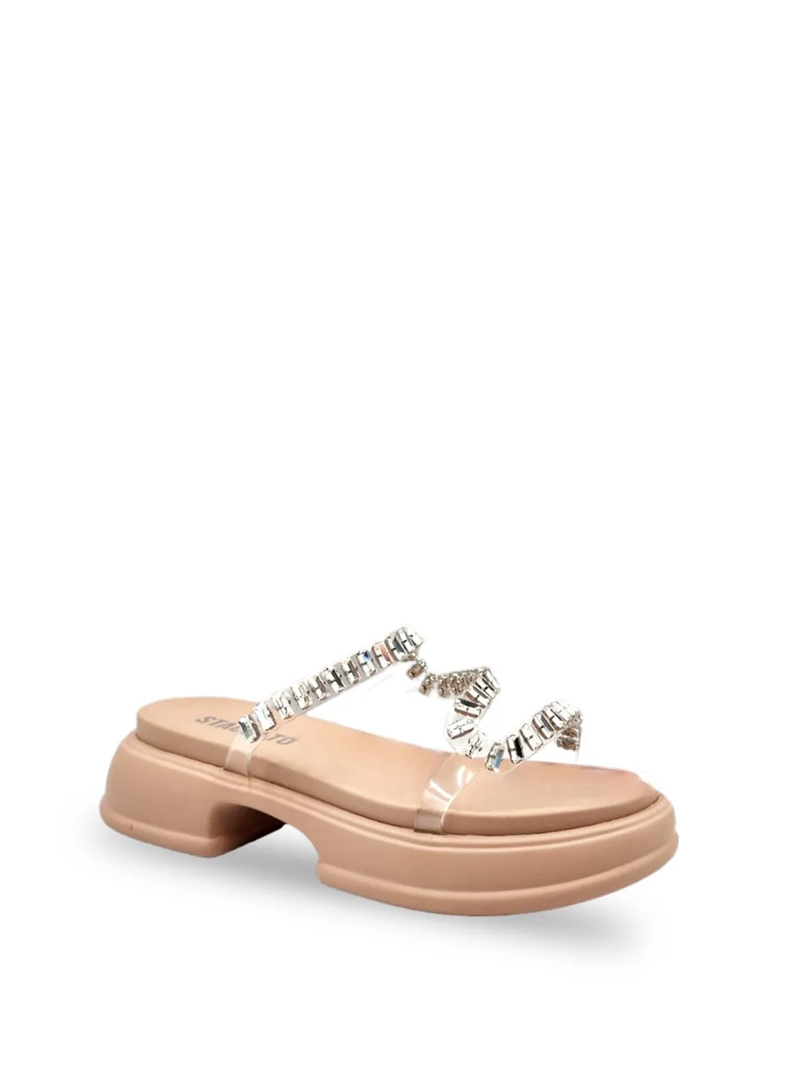 Crystal Strappy Easi Flat Sandals