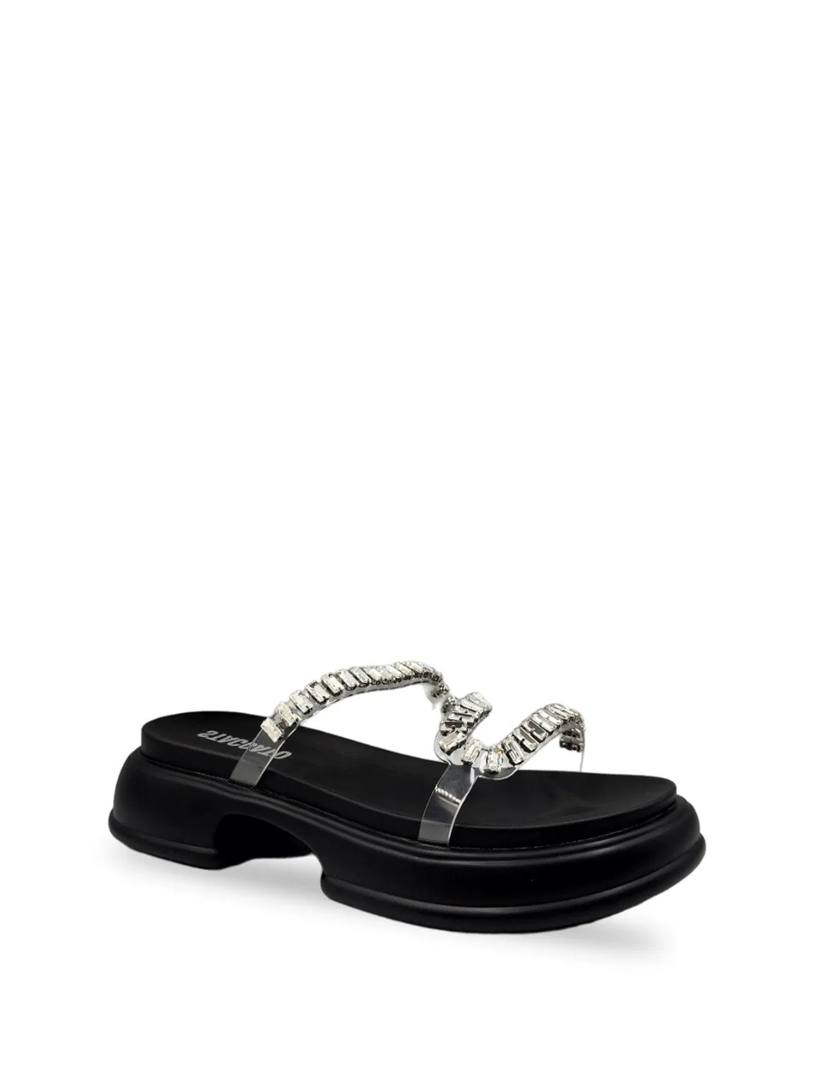 Crystal Strappy Easi Flat Sandals