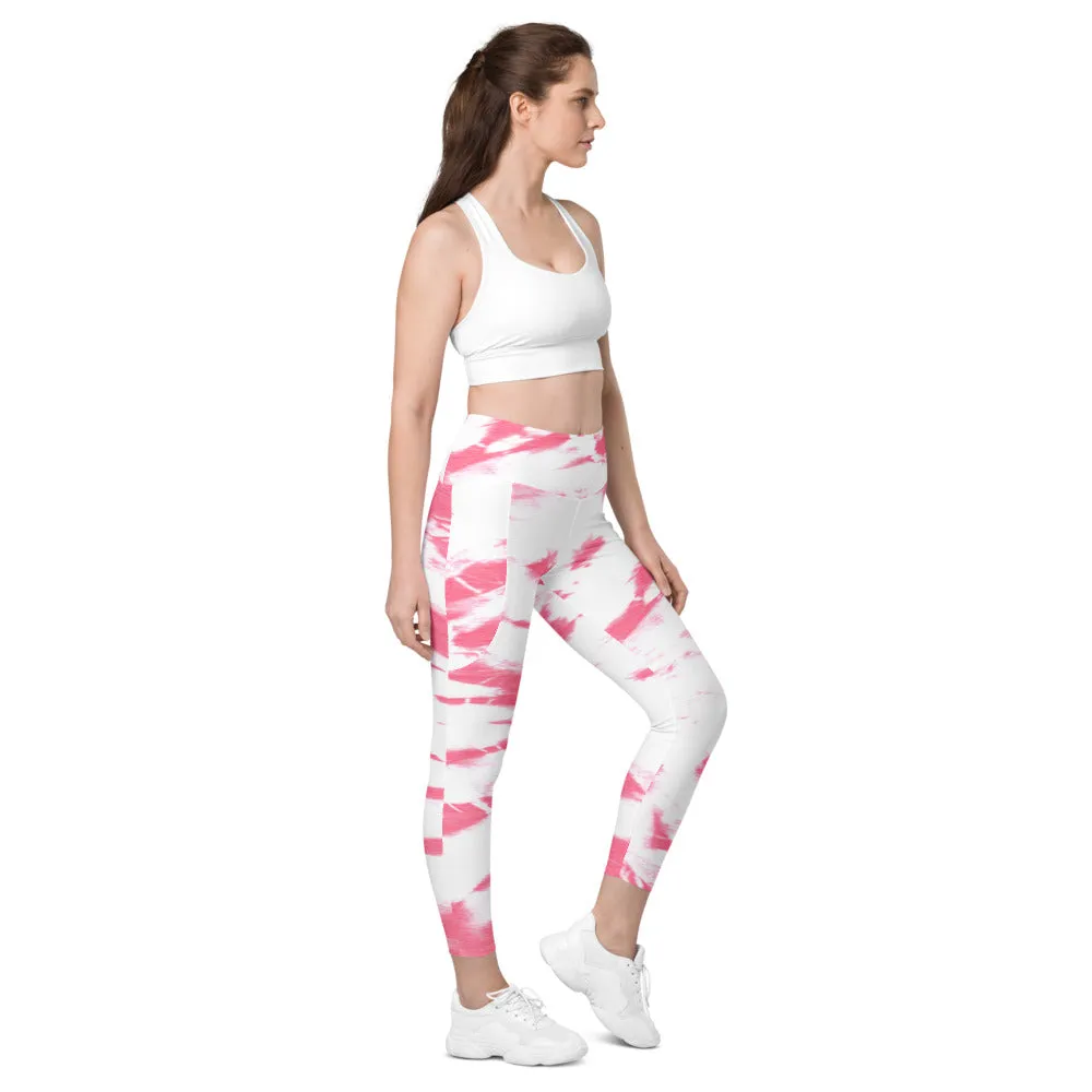 ELEVATED ESSENTIALS, THE PERFECT SIDE POCKET LEGGING PINK TIE DYE