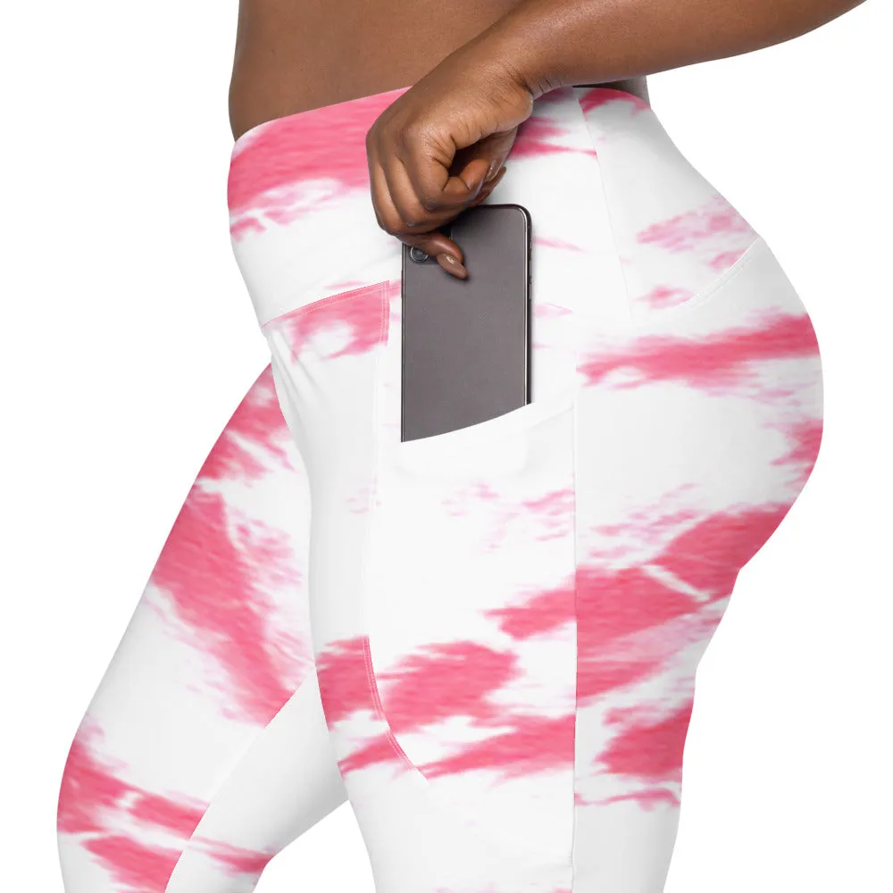 ELEVATED ESSENTIALS, THE PERFECT SIDE POCKET LEGGING PINK TIE DYE