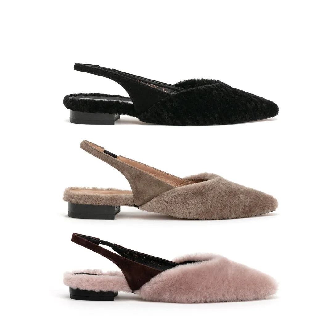 ERICA - soft fur flats