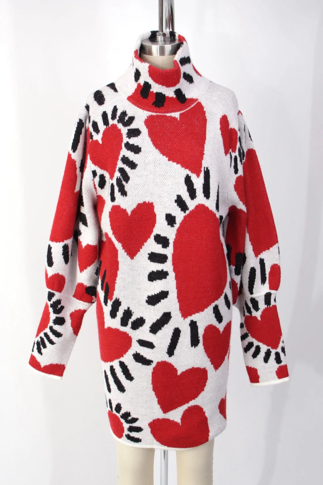 Farm Rio Hearts Sweater Dress