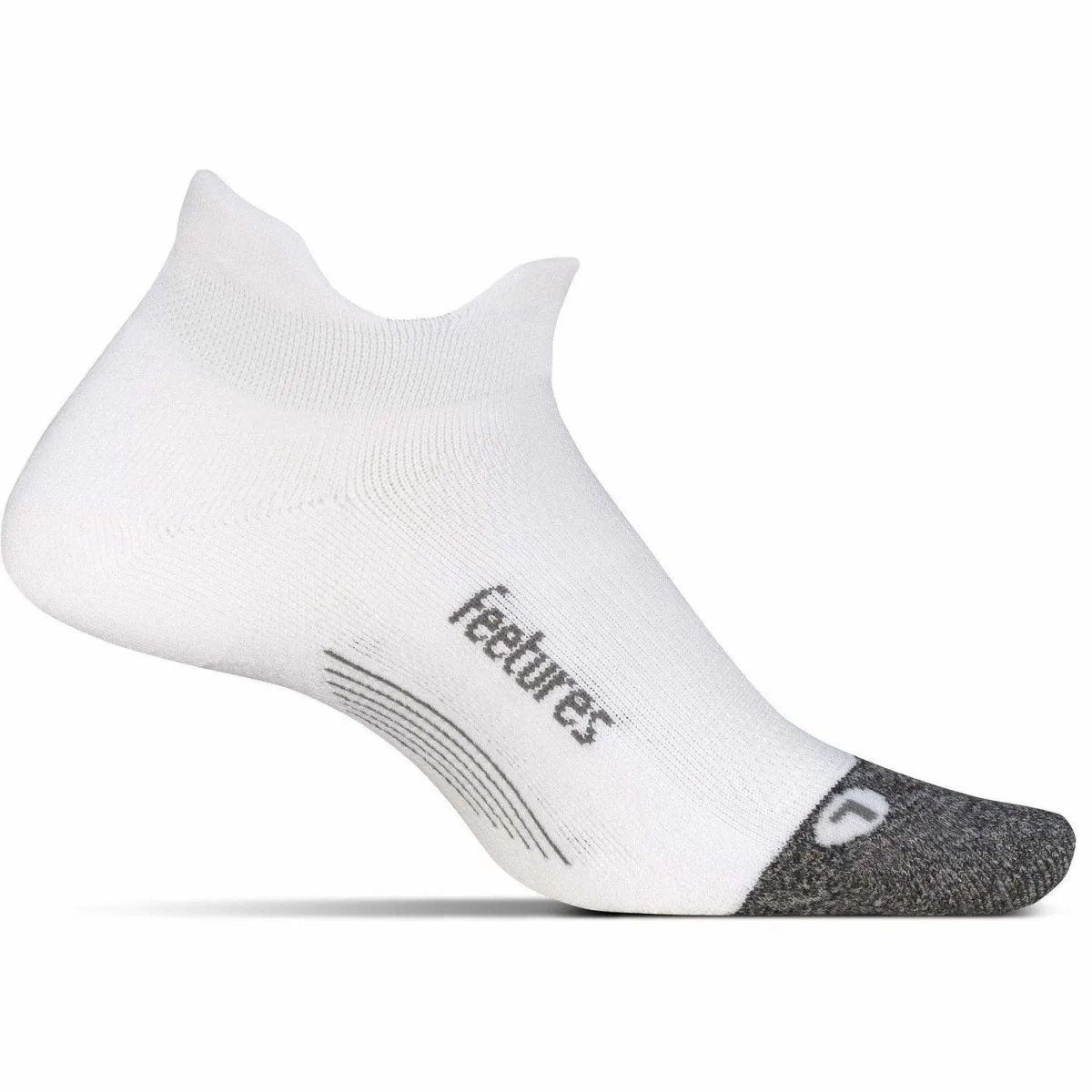 Feetures Elite Max Cushion No Show Tab White