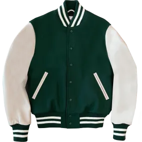 Forest/Stone Classic Varsity Jacket