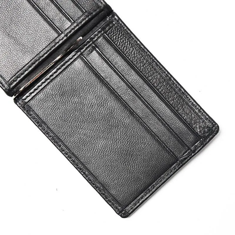 Giulio Ultra Slim Sheepskin Leather Wallet With Money Clip