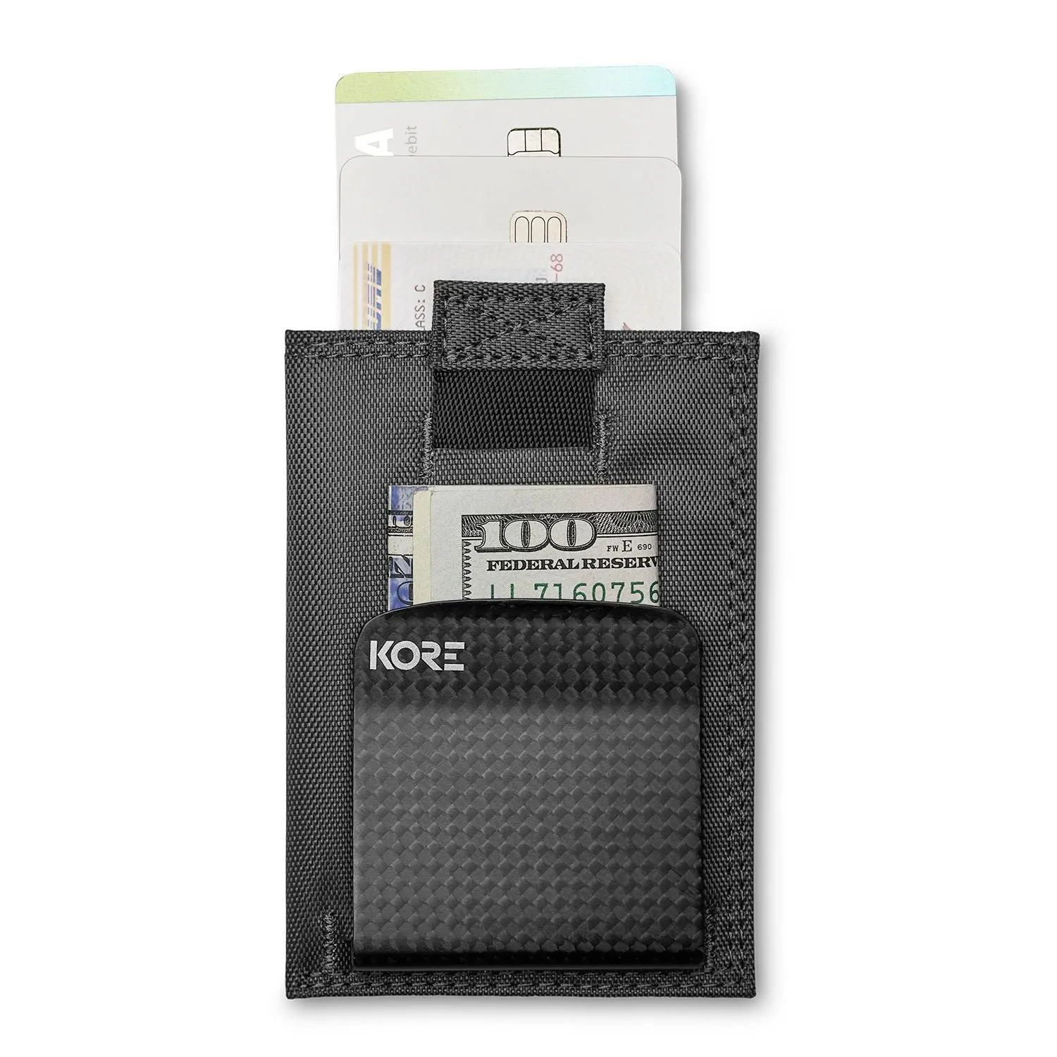 GRAY TACTICAL SLIM WALLET & CARBON FIBER MONEY CLIP