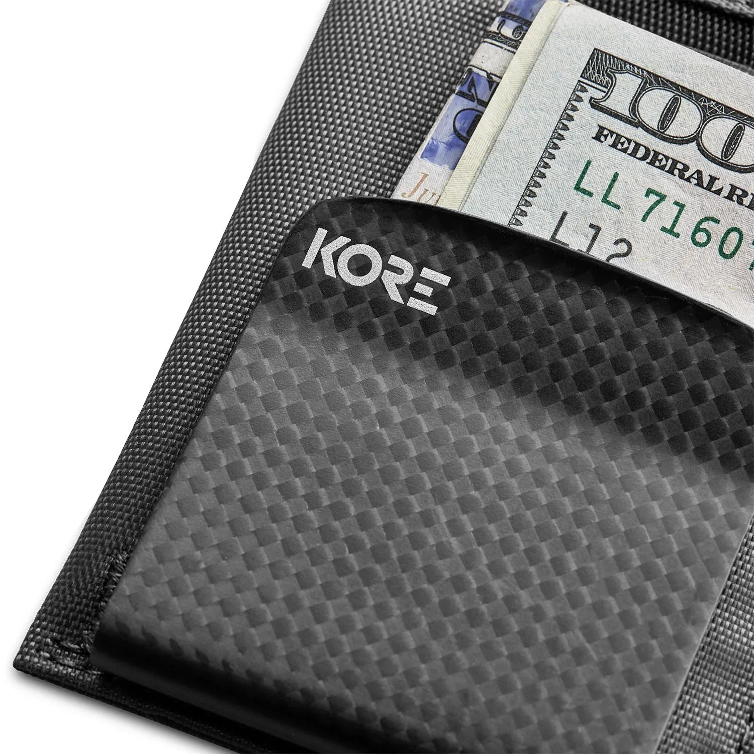 GRAY TACTICAL SLIM WALLET & CARBON FIBER MONEY CLIP