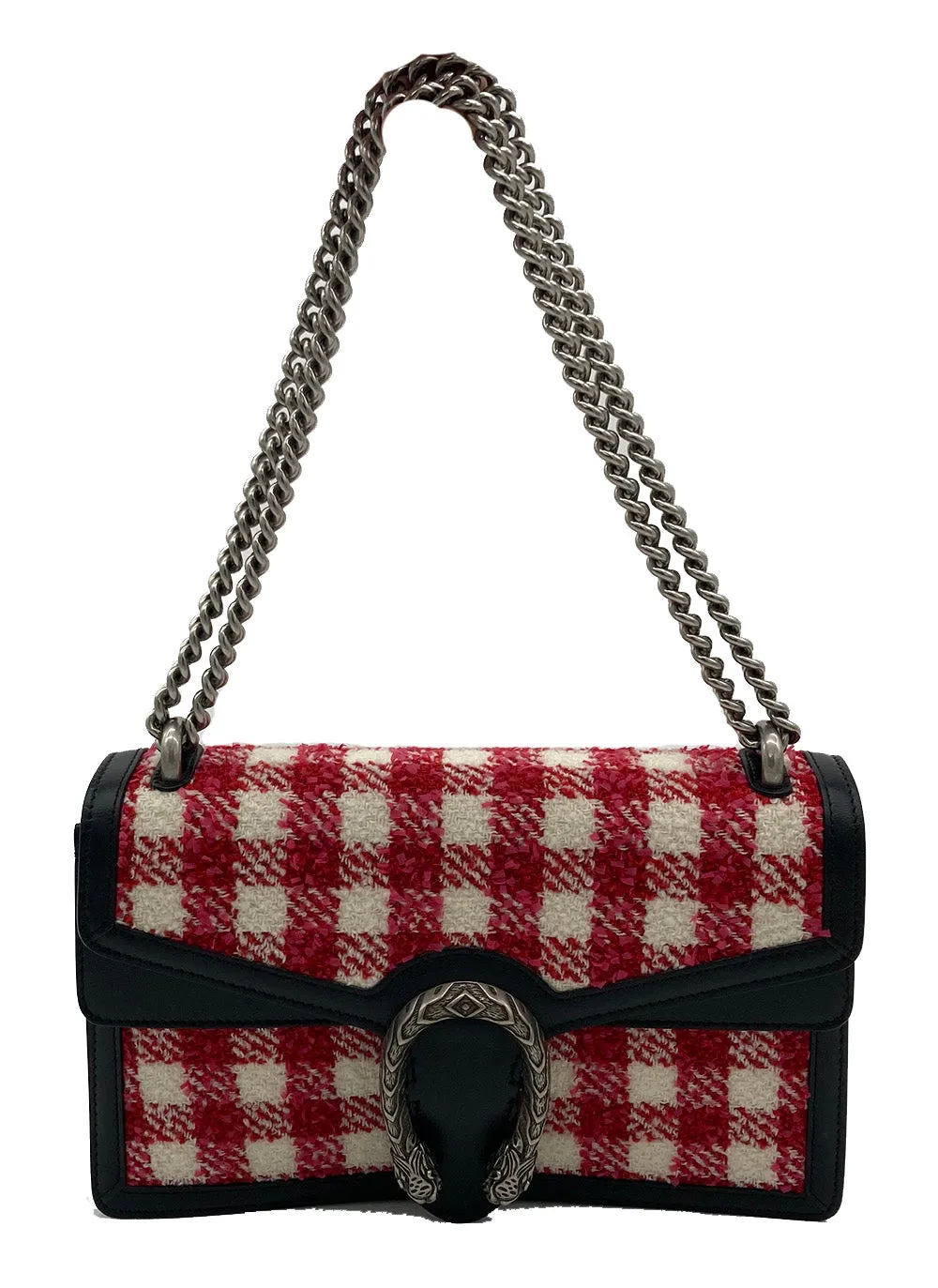 Gucci Vichy Wool Tweed Small Dionysus Shoulder Bag