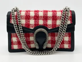 Gucci Vichy Wool Tweed Small Dionysus Shoulder Bag